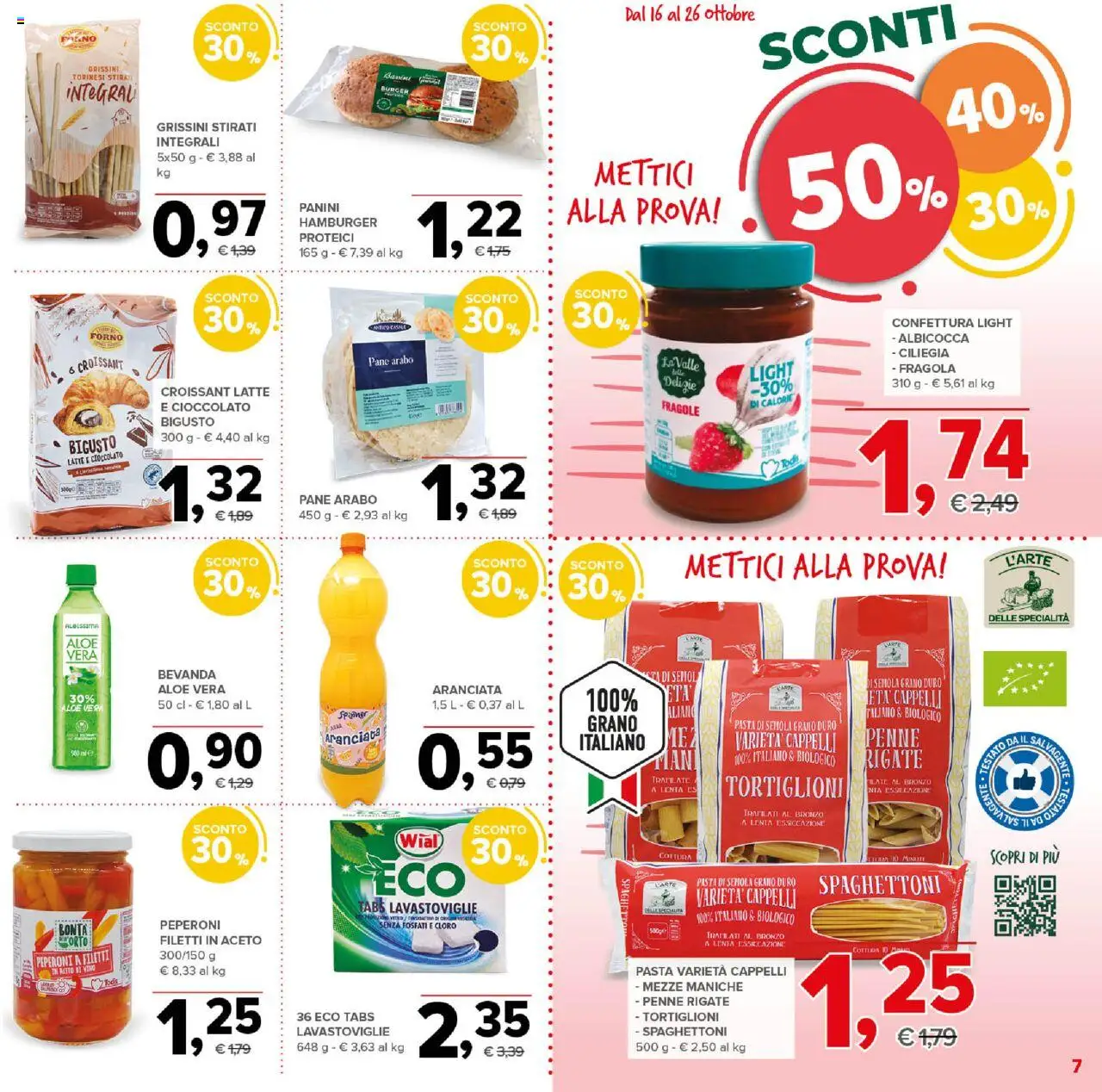 Volantino Todis del 16.10.2025 | Pagina: 7 | Prodotti: Latte, Lavastoviglie, Forno, Hamburger