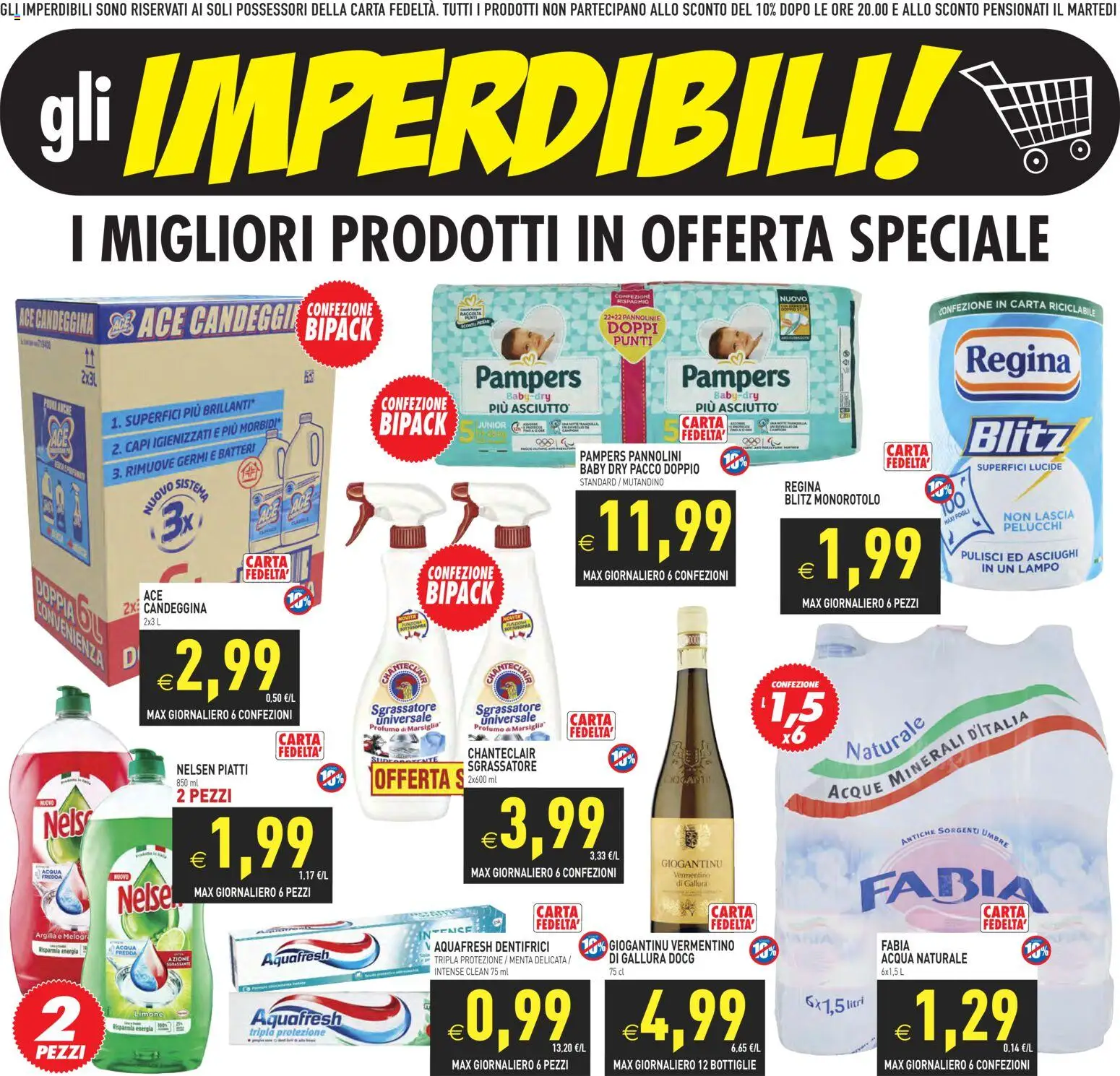 Volantino PIM Supermercati del 06.03.2026 | Pagina: 3 | Prodotti: Sgrassatore, Acqua, Limone, Menta