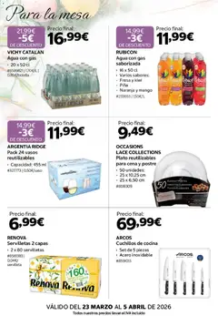 Vista previa Costco catálogo válido desde el 23.03.2026 | Página: 14 | Productos: Piña, Vasos, Kiwi, Mesa