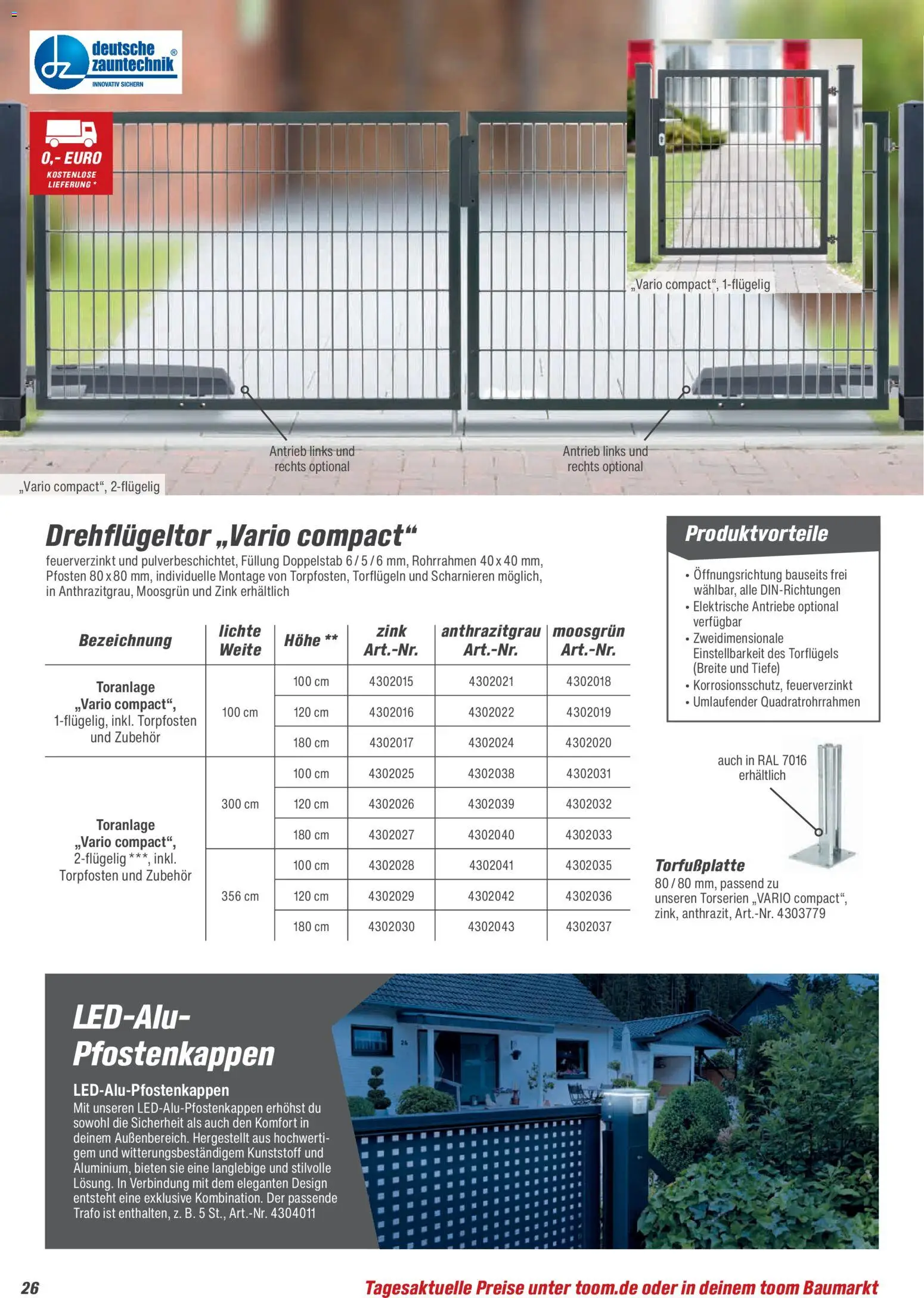 Toom Baumarkt Zäune & Sichtschutz 2026 – gültig ab 20.02.2026 | Seite: 26