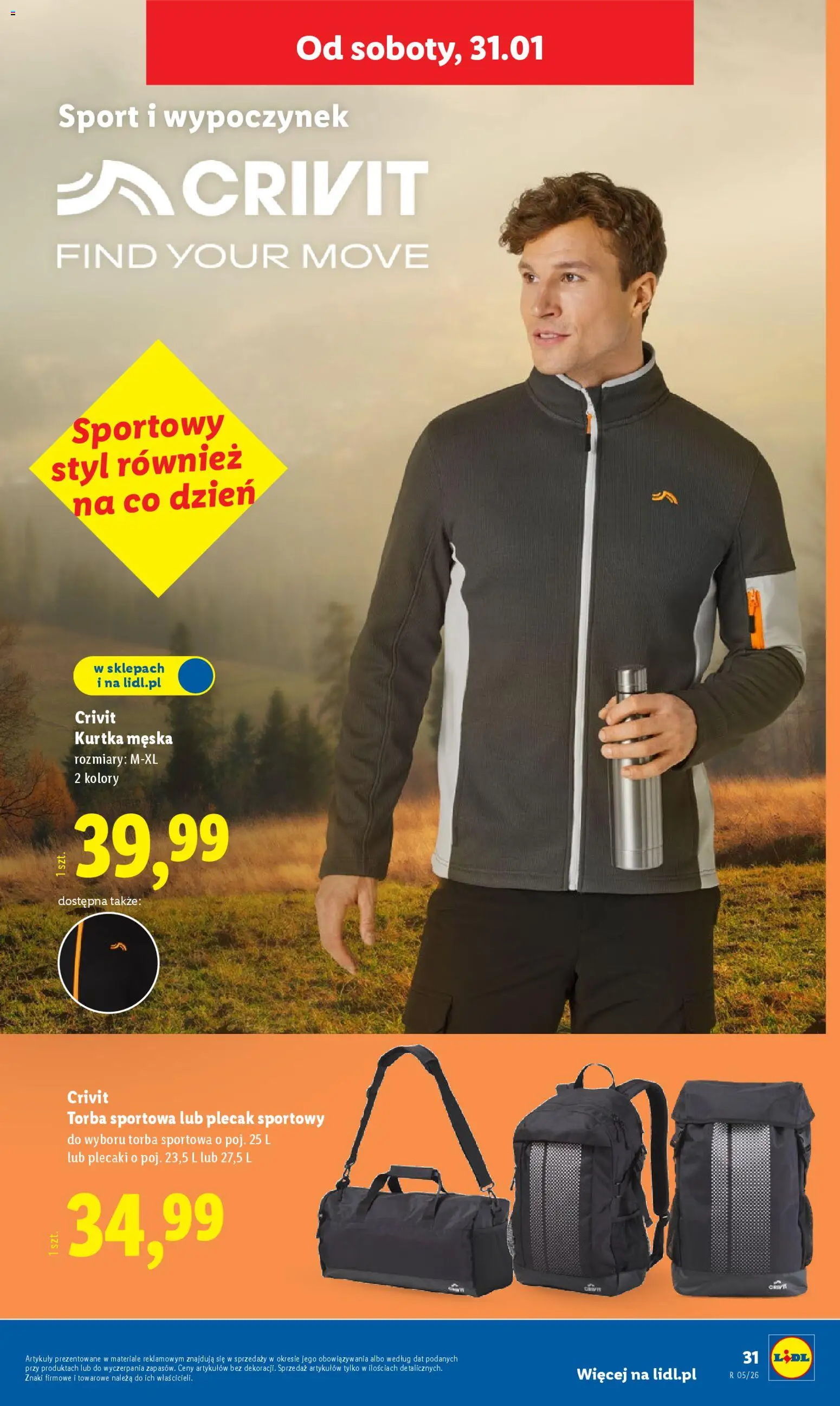 Lidl Katalog od 26.01.2026 | Strona: 37 | Produkty: Kurtka, Plecak, Torba, Torba sportowa