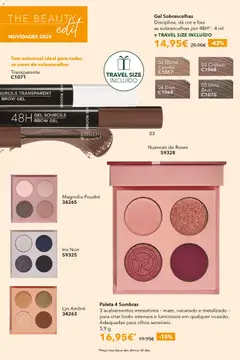 Pré-visualização Paleta 4 Sombras, 3 acabamentos irresistíveis - mate, nacarado e metalizado - para criar looks intensos e luminosos em qualquer ocasião. Adequadas para olhos sensíveis. 5,9 g válido de 17.12.2025 | Página: 30 | Produtos: Sombras