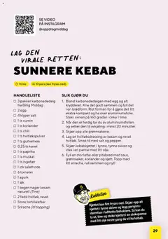 Forhåndsvisning av Bunnpris Billig middag gyldig fra 21.10.2025 | Side: 29