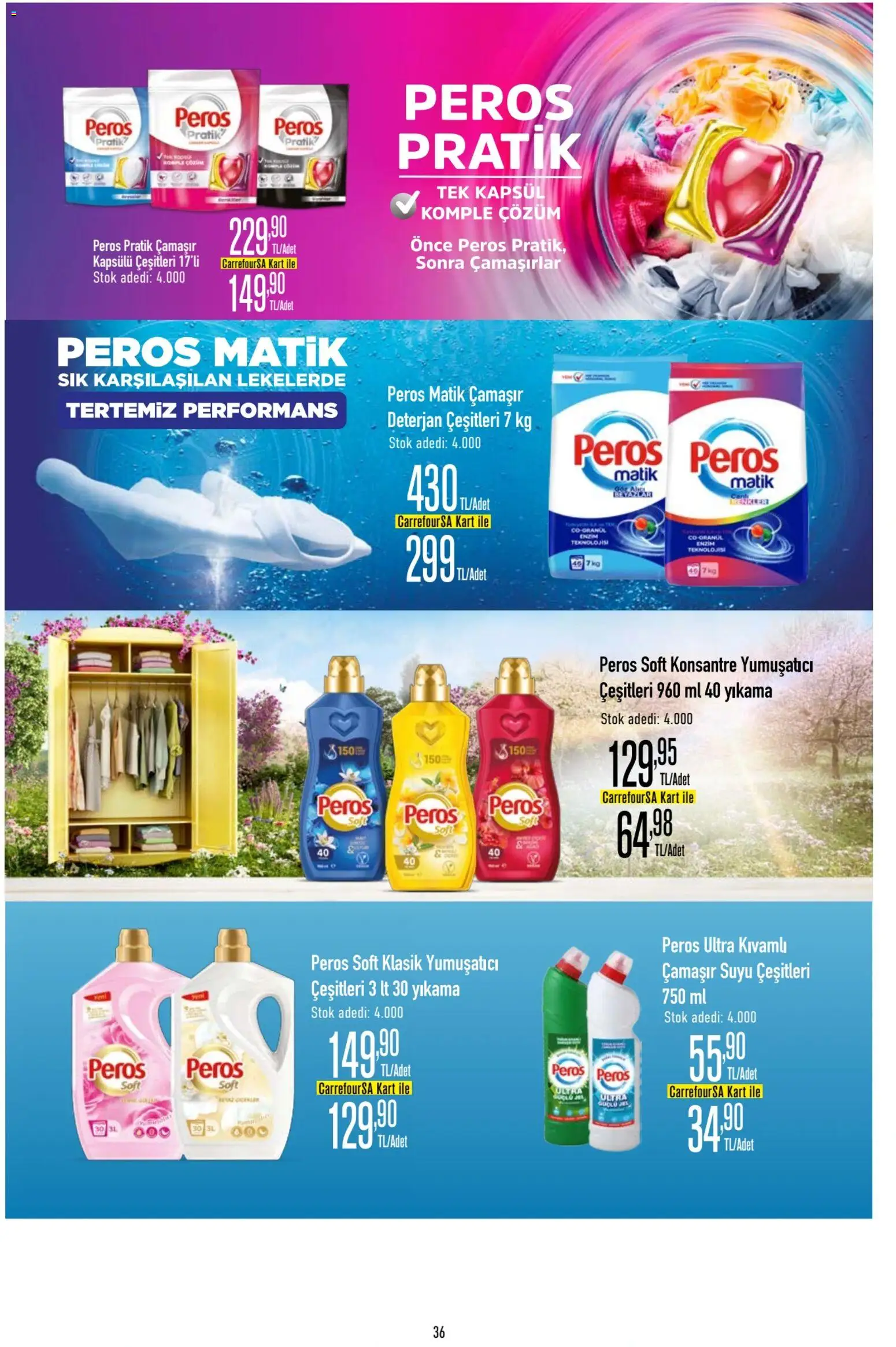 CarrefourSA Katalog - 09.04.2026 tarihinden itibaren geçerlidir | Sayfa: 37 | Ürünler: Yumuşatıcı, Deterjan