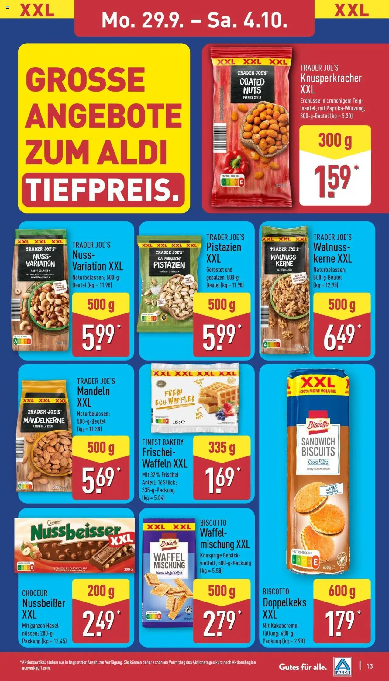 Aldi - ALDI Nord: Wochenangebote – gültig ab 28.09.2025 | Seite: 15 | Produkte: Erdnüsse, Mandeln, Pistazien, Paprika