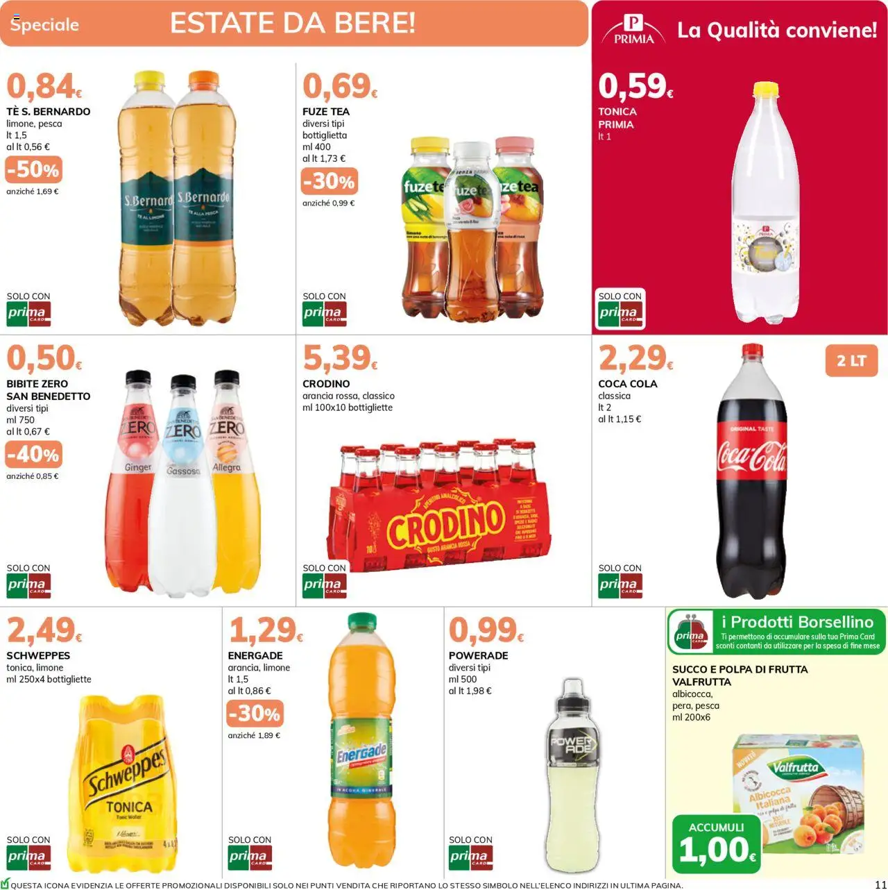 Volantino Basko del 12.08.2025 | Pagina: 11 | Prodotti: Acqua, Frutta, Acqua minerale, Coca Cola