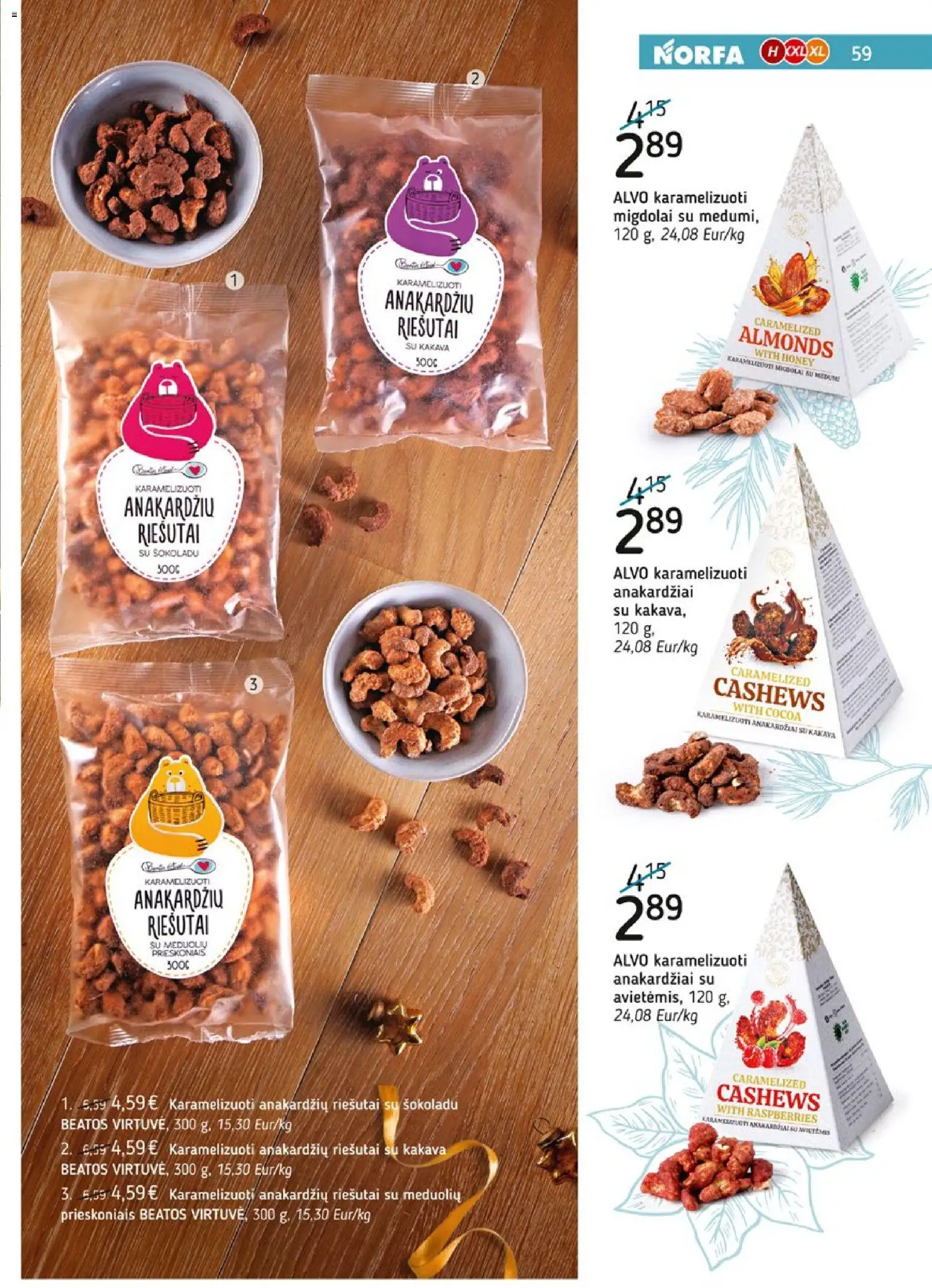 NORFA akcijos nuo 09.12.2025 | Puslapis: 59 | Prekių: Riešutai