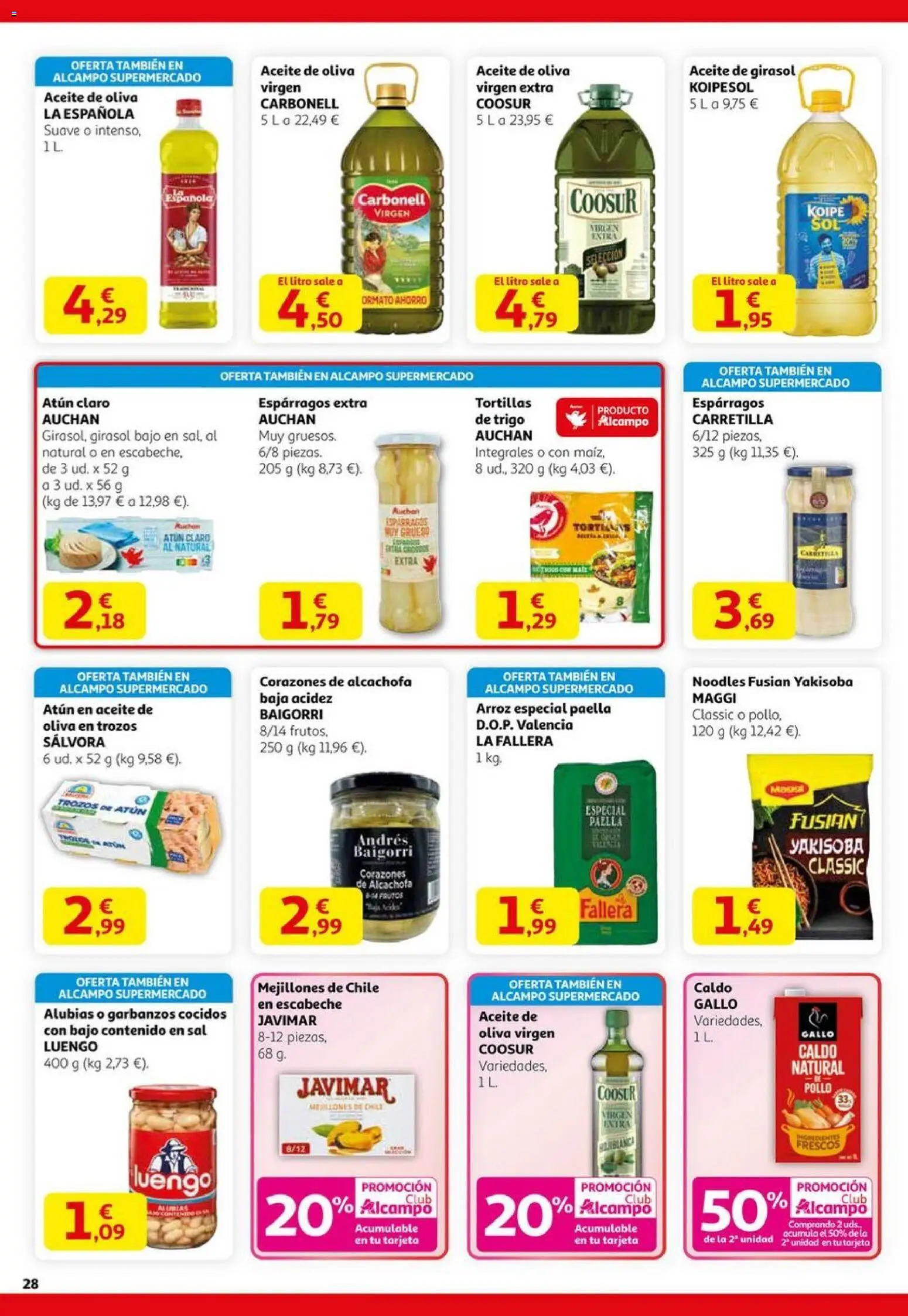 Alcampo - Black Friday │ válido desde el 06.11.2025 | Página: 28 | Productos: Arroz, Νερό καρύδας, Aceite de girasol, Atún claro