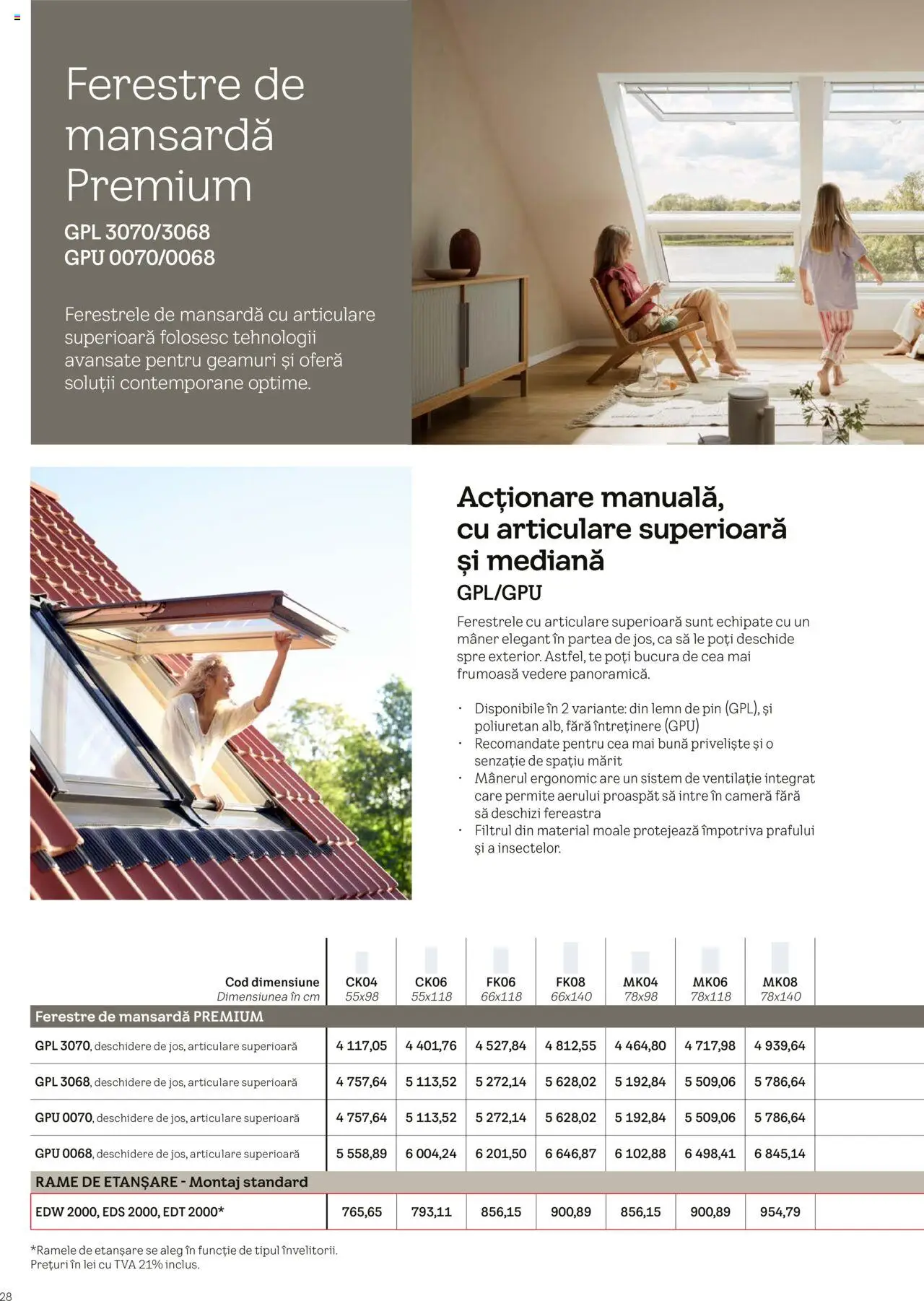Catalog Velux – valabil de la 25.02.2025 | Pagină: 28 | Produse: Cameră, Fereastră, Mâner