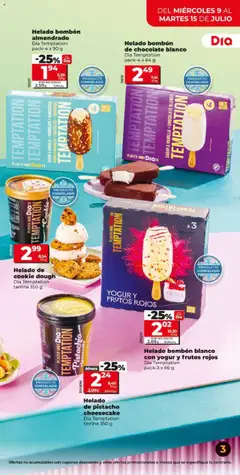Dia - folleto Market │ válido desde el 09.07.2025 | Página: 3 | Productos: Helado bombón, Yogur, Chocolate, Helado
