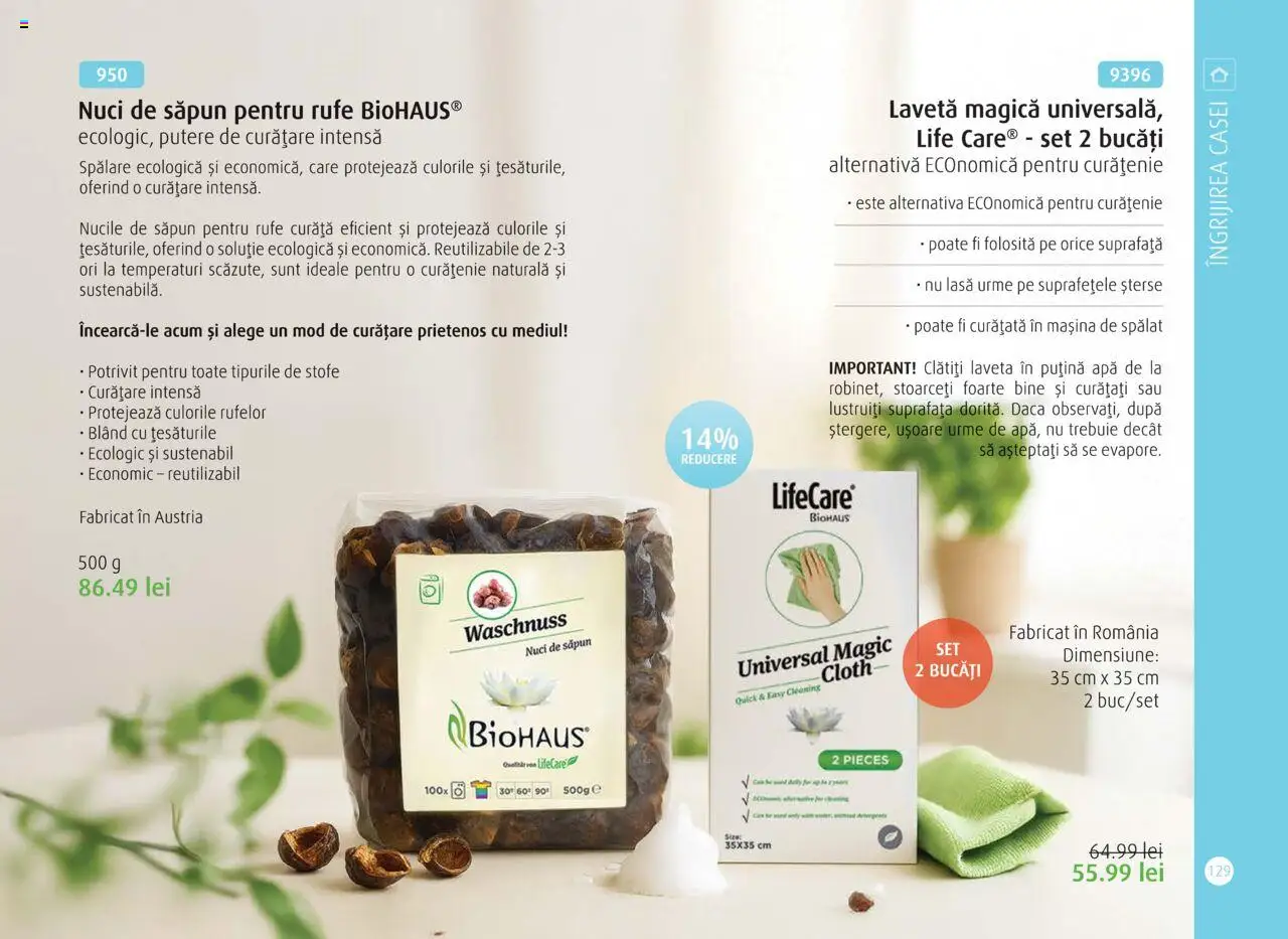Noul catalog Life Care – valabil de la 01.10.2025 | Pagină: 131 | Produse: Mașină De Spălat, Săpun, Nuci, Apă