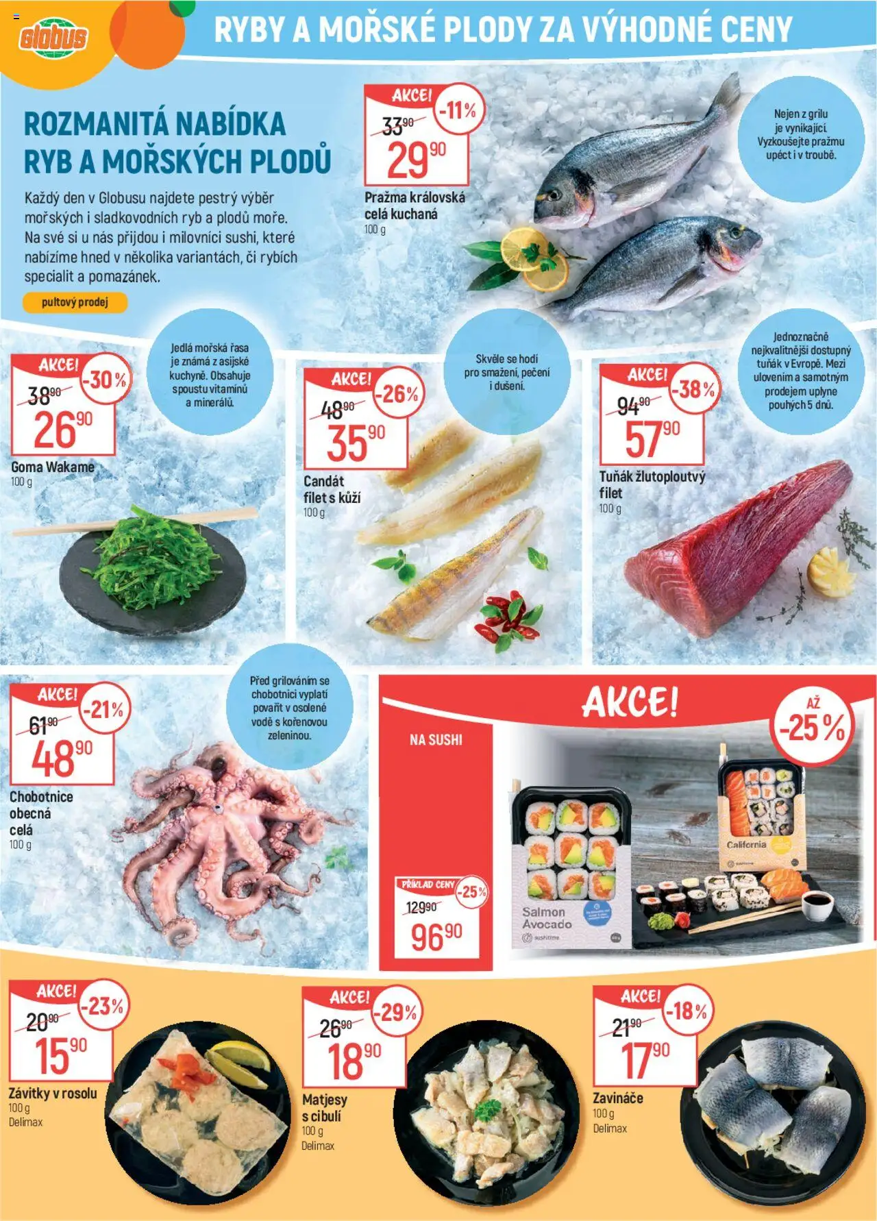 Globus leták od 18.06.2025 | Strana: 11 | Produkty: Tuňák, Pražma, Ryby, Wakame