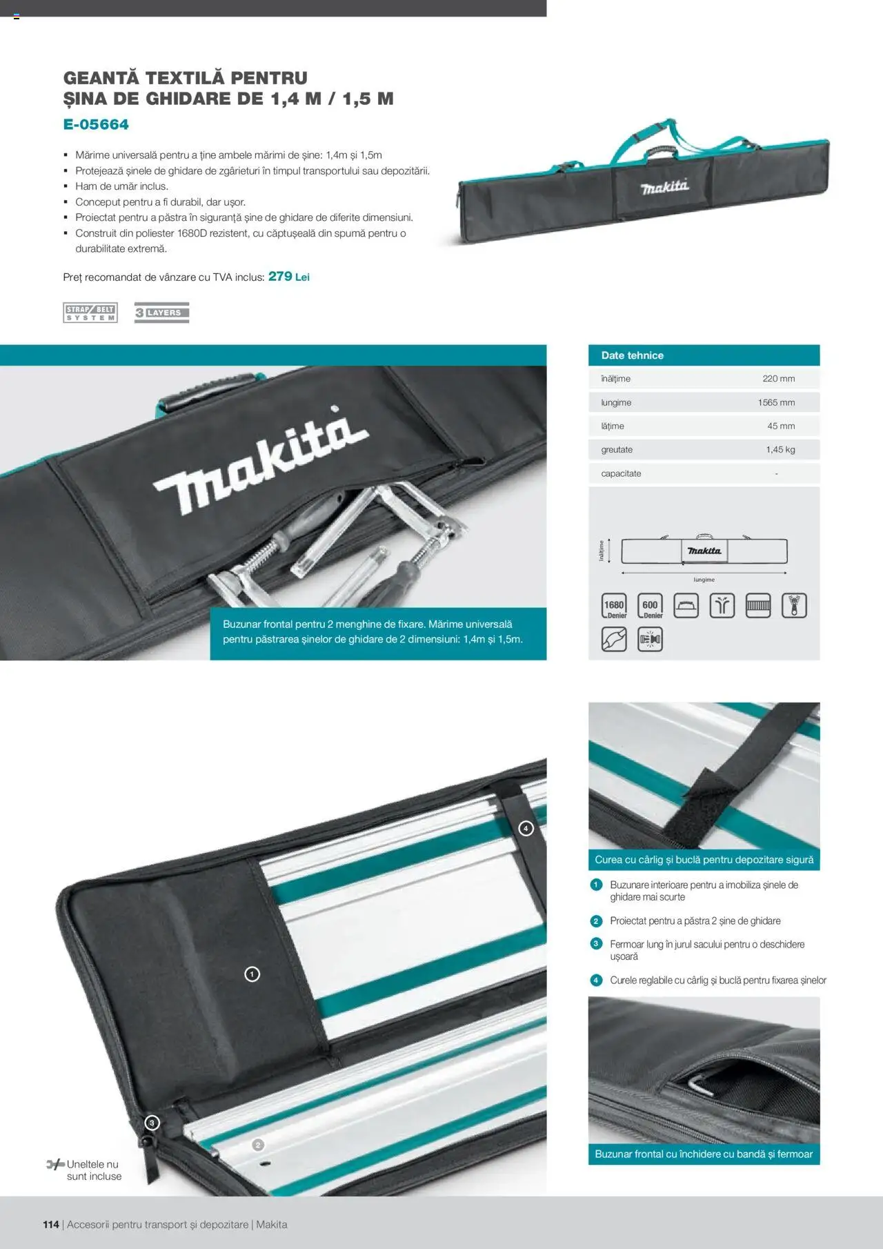 Makita catalog - Accesorii pentru transport si depozitare   – valabil de la 06.09.2021 | Pagină: 114