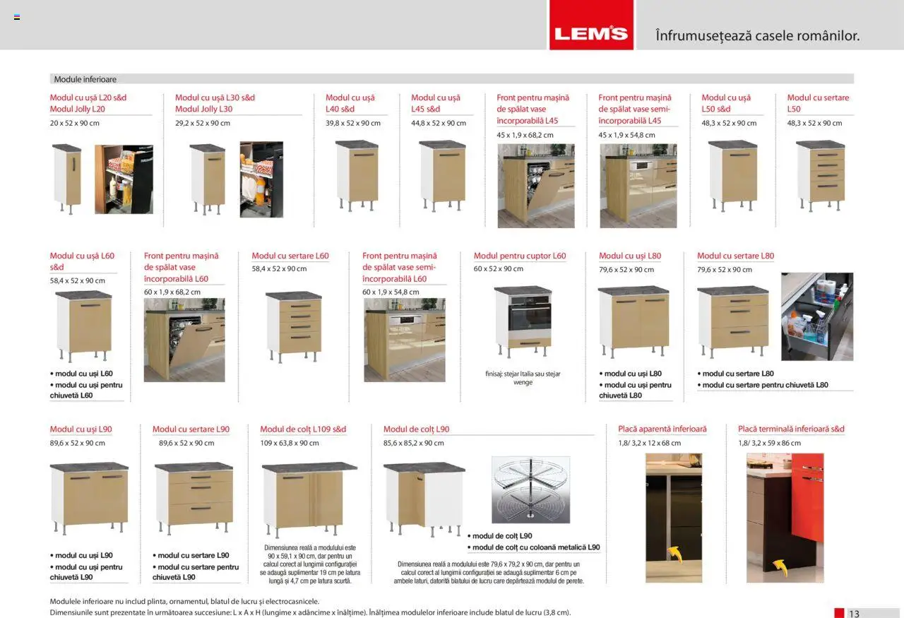 Noul catalog Lem’s – valabil de la 17.11.2023 | Pagină: 13 | Produse: Cuptor, Chiuvetă, Ușă