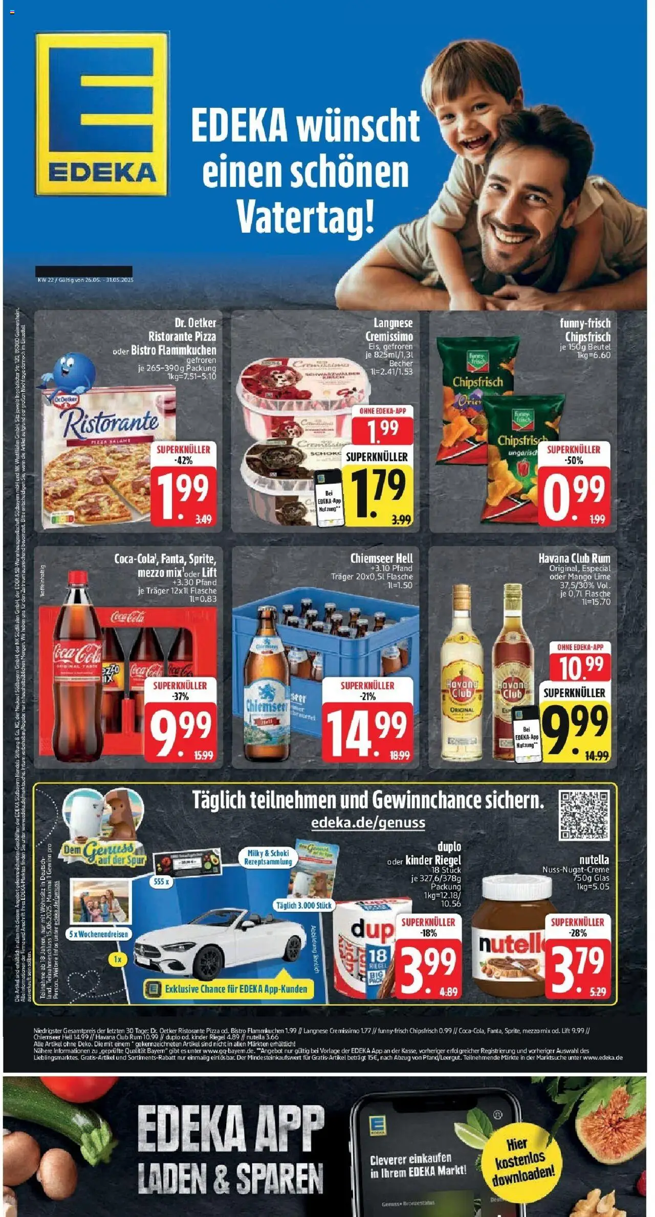 Edeka prospekt Bodenwöhr	 - gültig ab dem 25.05.2025 | Seite: 1 | Produkte: Cremissimo, Coca cola, Rum, Kinder riegel