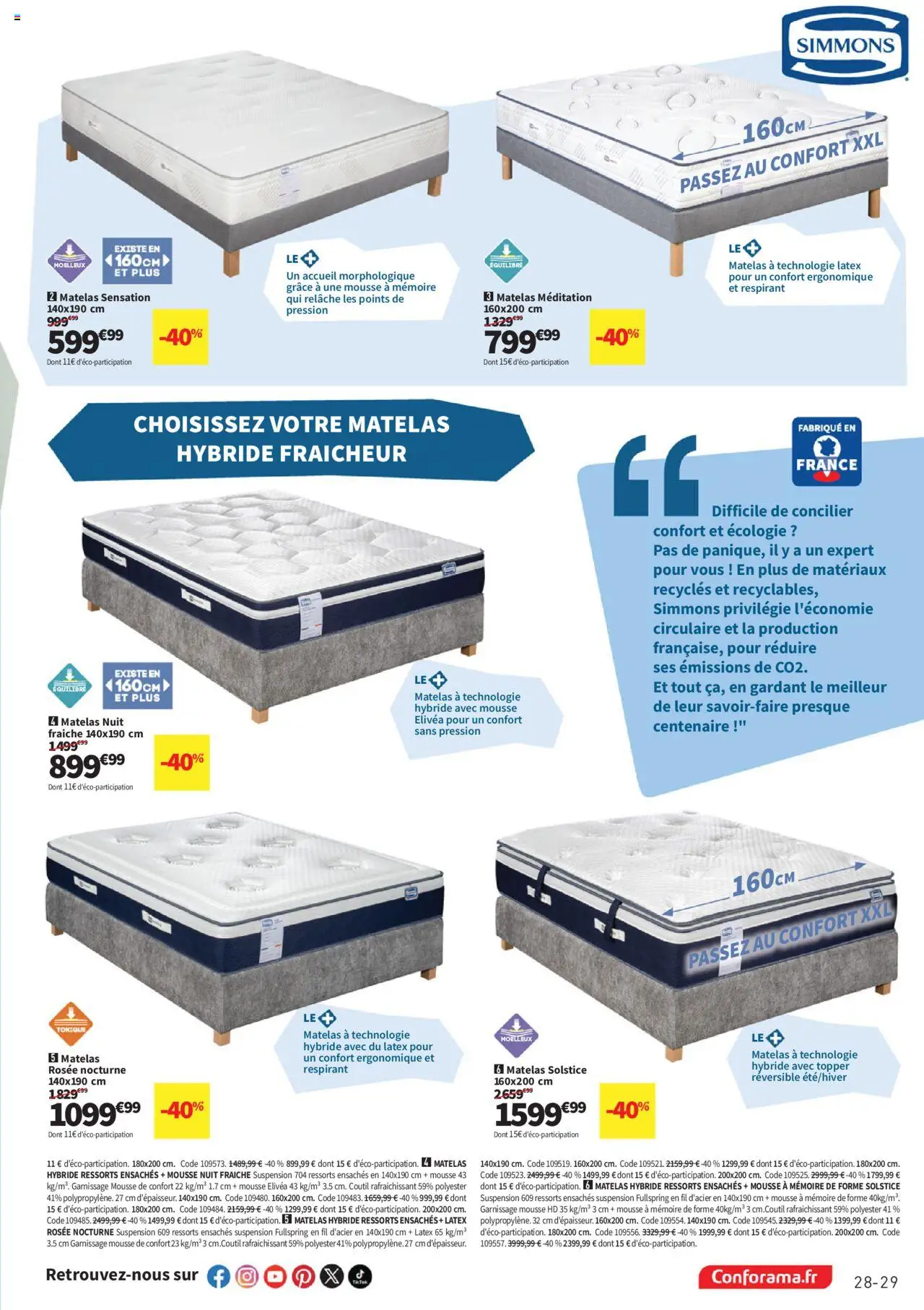  | Page: 29 | Produits: Mousse, Tonique, Suspension, Matelas