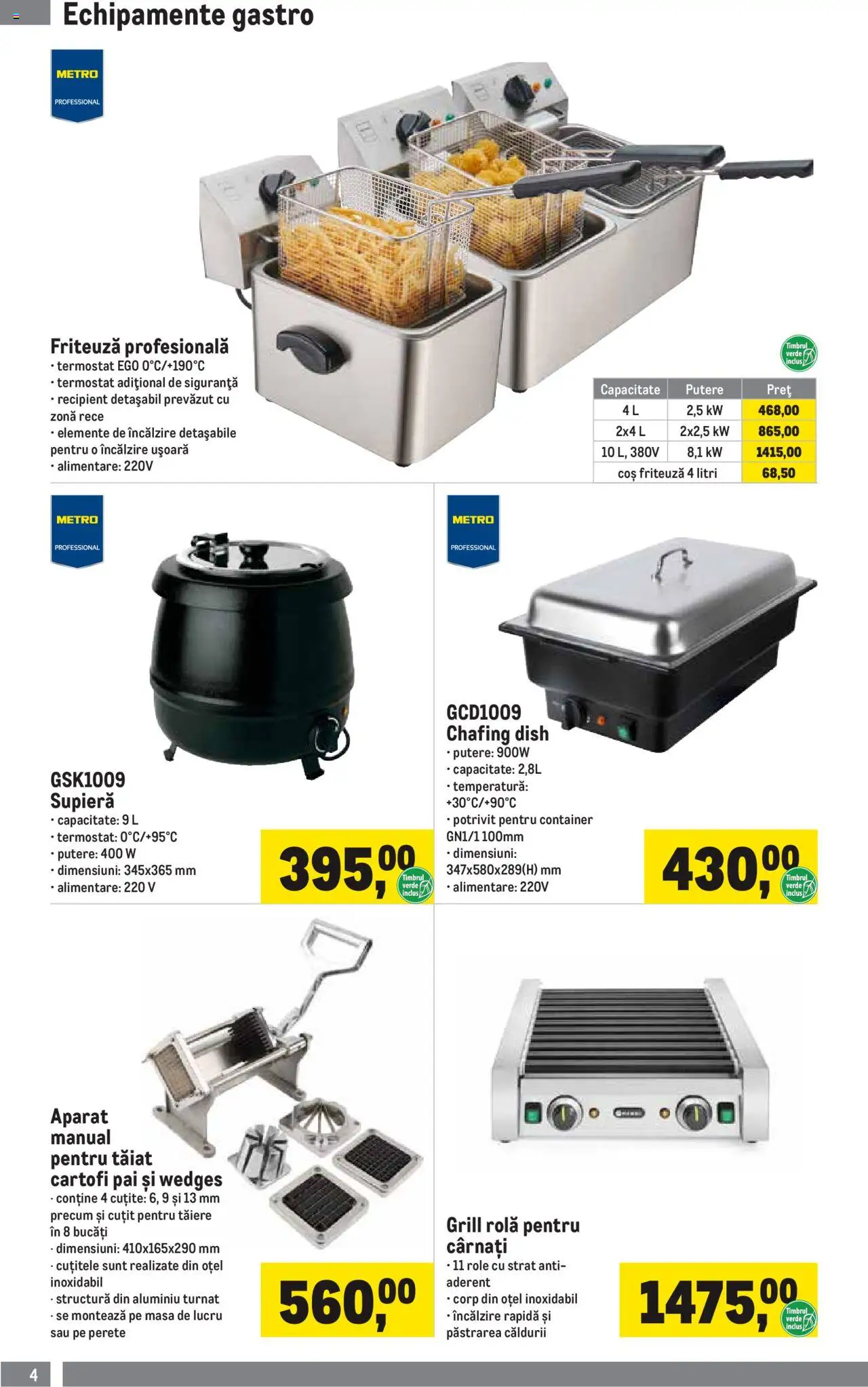 Noul catalog Metro – valabil de la 01.10.2025 | Pagină: 4 | Produse: Grill, Coș, Masă, Cartofi