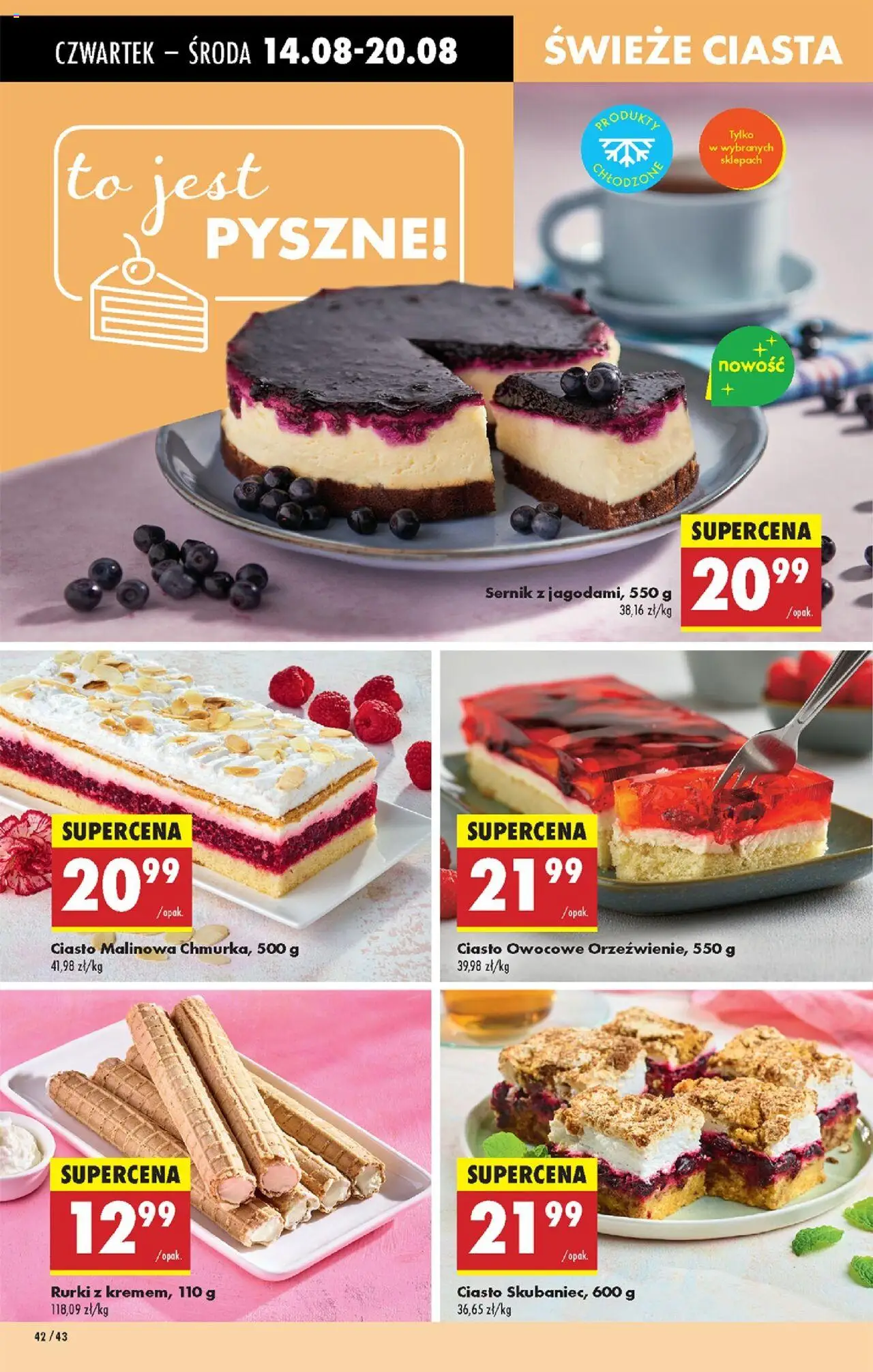 Biedronka gazetka - Oferta w tym tygodniu od 14.08.2025 | Strona: 52 | Produkty: Ciasto