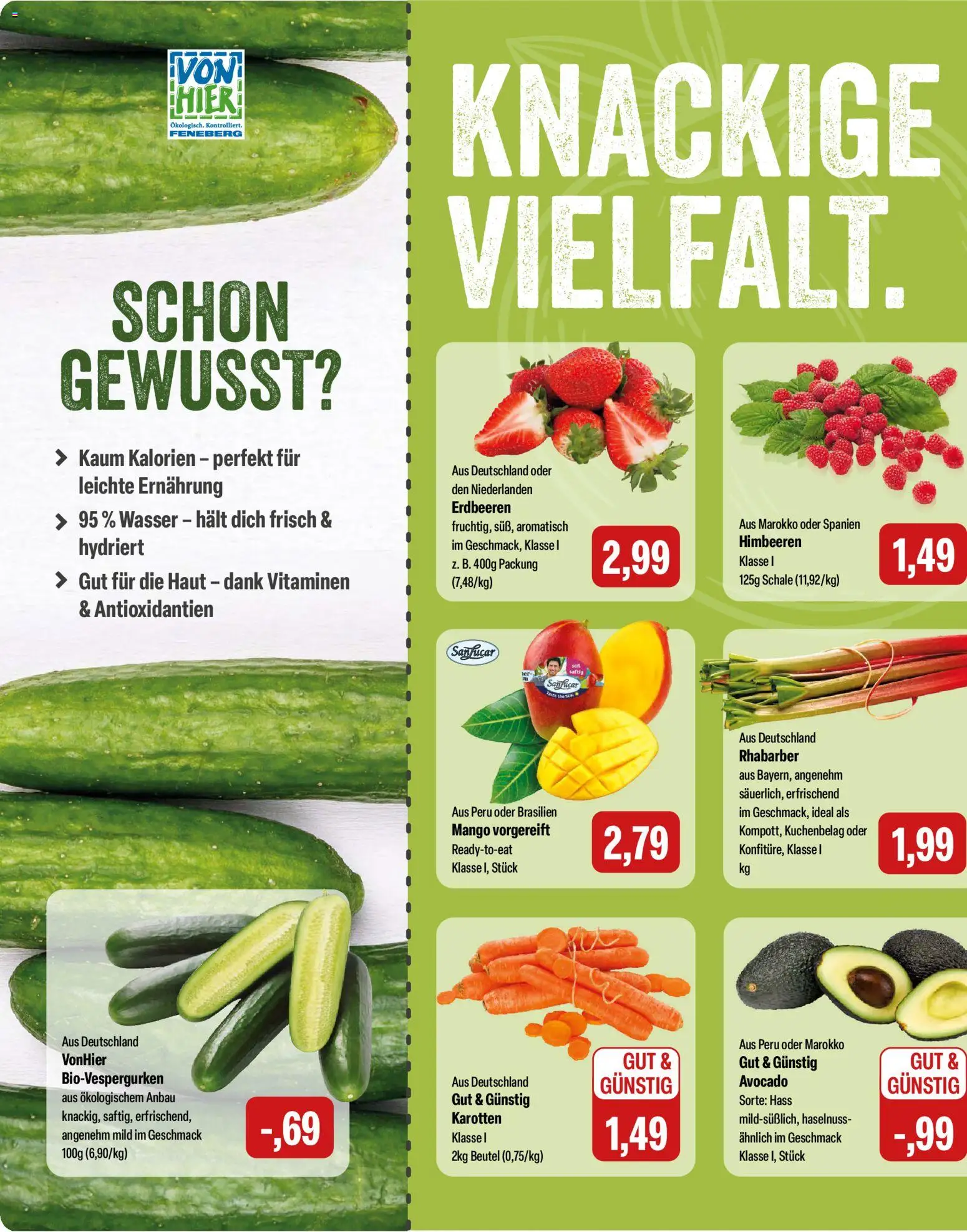 Feneberg Angebote – gültig ab 30.04.2026 | Seite: 8 | Produkte: Himbeeren, Avocado, Rhabarber, Erdbeeren