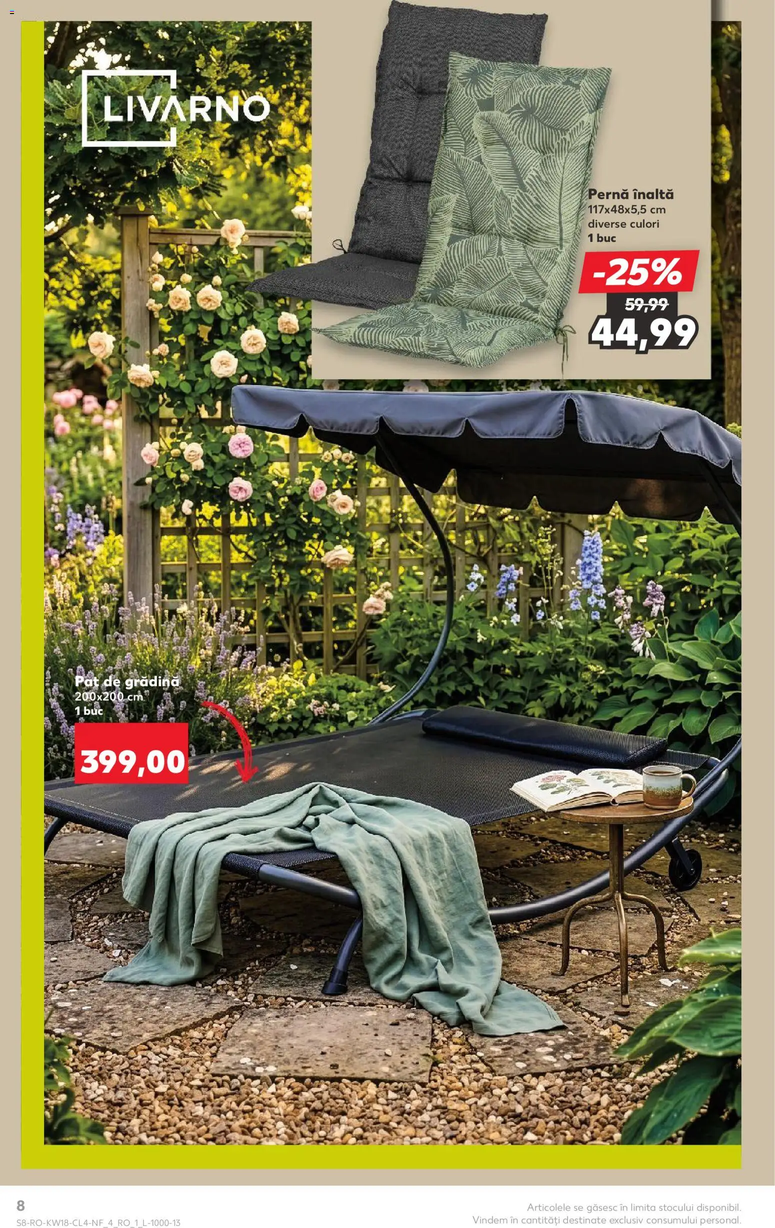 Noul catalog Kaufland – valabil de la 29.04.2026 | Pagină: 8 | Produse: Pat, Pernă