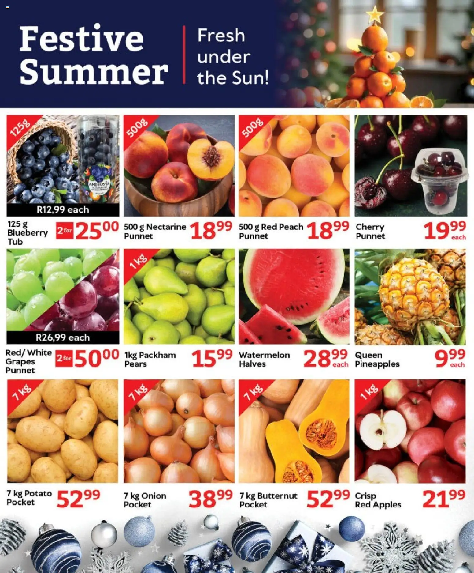 New Oxford Freshmarket catalogue – valid from 26.11.2025 | Page: 8 | Products: Pears, Apples, Peach, Grapes