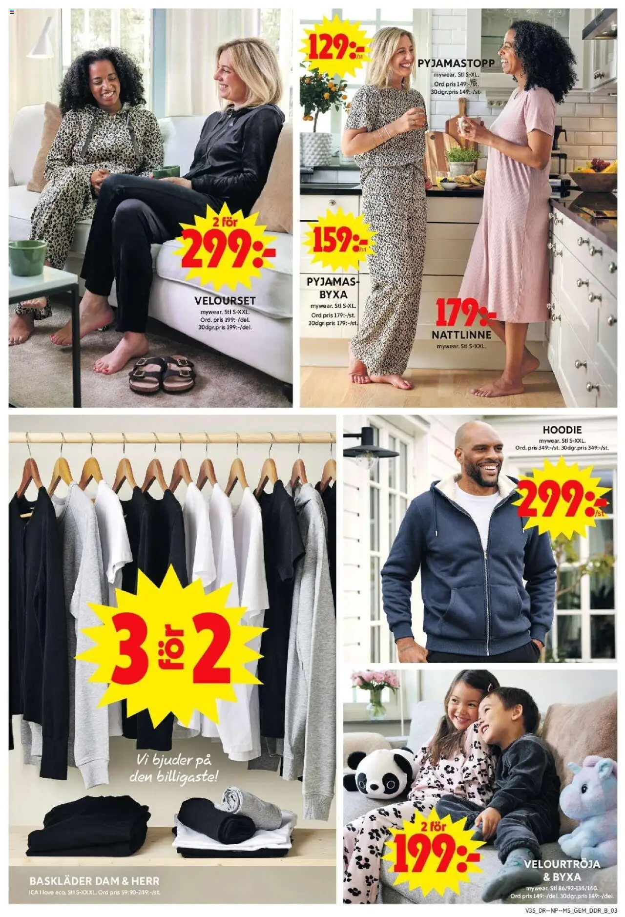 ICA Maxi reklamblad aktuell från 25.08.2025 | Sida: 12 | Produkter: Pyjamas, Hoodie