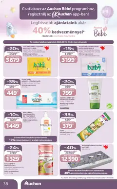 Auchan Akciós újság - amely érvényes a következő dátumtól: 19.02.2026 | Oldal: 38