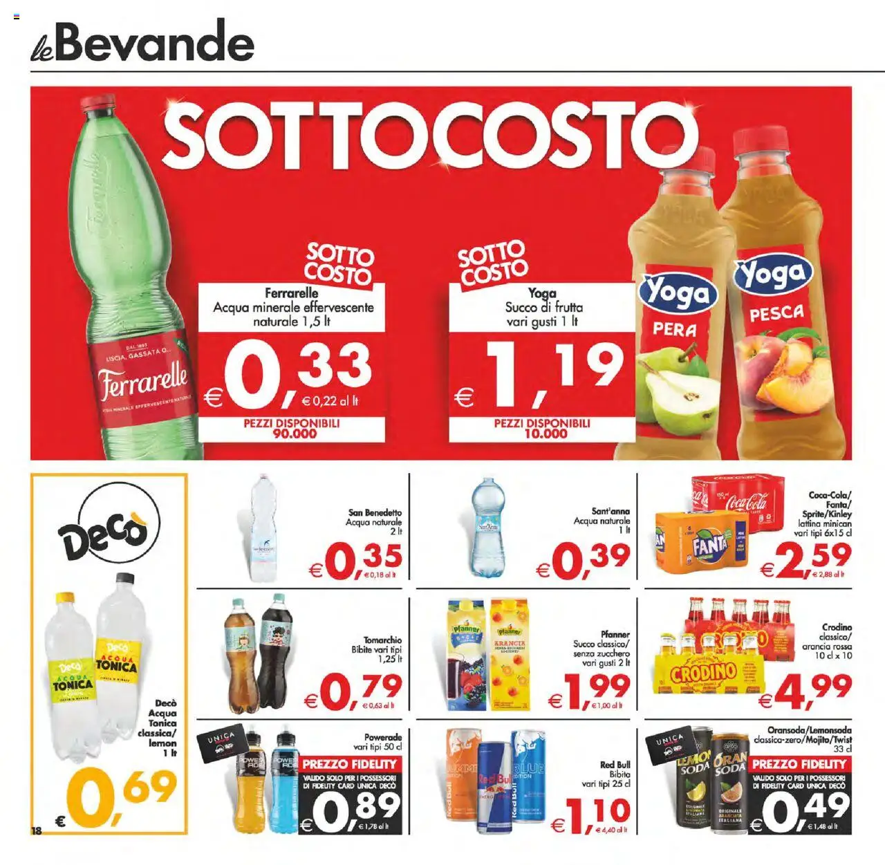 Volantino Decò del 14.10.2025 | Pagina: 23 | Prodotti: Acqua, Frutta, Zucchero, Acqua minerale
