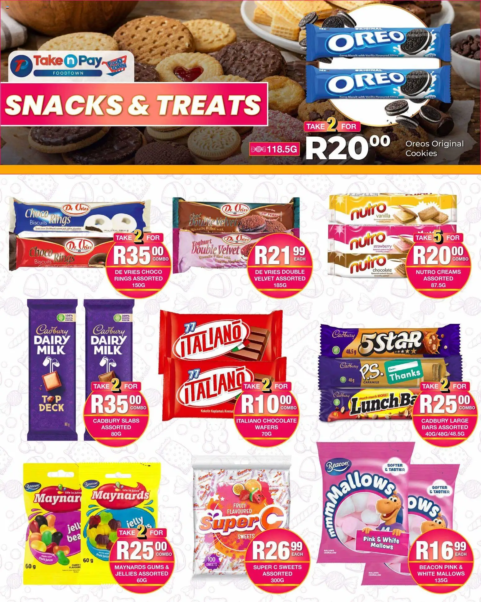 New Take n Pay catalogue – valid from 02.03.2026 | Page: 16 | Products: Sweets, Yoghurt, Biscuits, Chocolate
