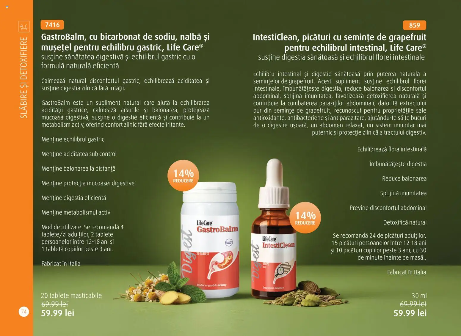 Noul catalog Life Care – valabil de la 01.04.2026 | Pagină: 76 | Produse: Tabletă, Masă, Semințe, Pește