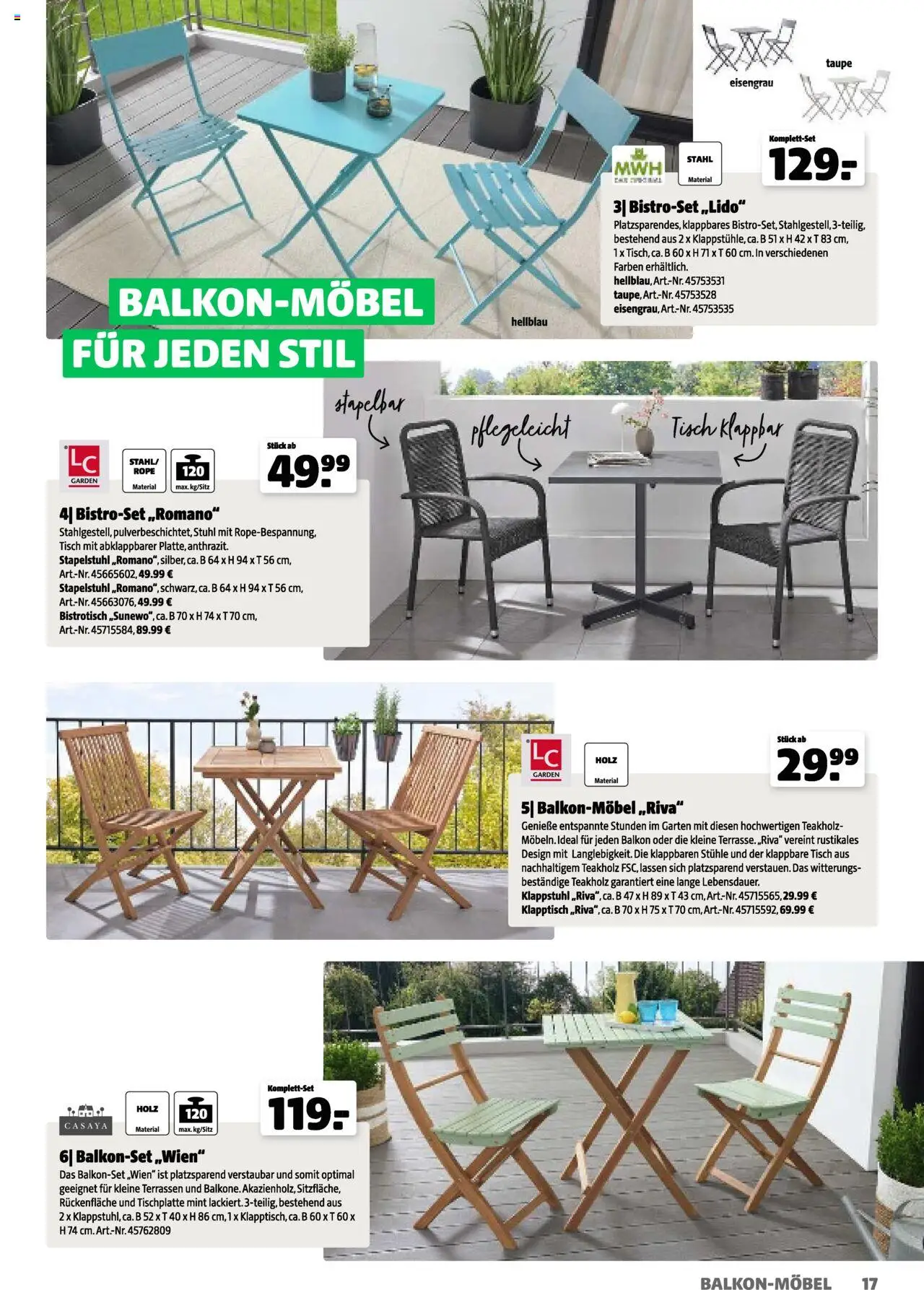 Hagebau Gartenkatalog 2025 gültig ab 05.03.2025 | Seite: 17 | Produkte: Tisch