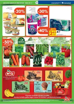 ČIA MARKET leidinys galioja nuo 28.04.2026 | Puslapis: 18 | Prekių: Paprika, Sėklos, Pomidorai, Tualetinis popierius