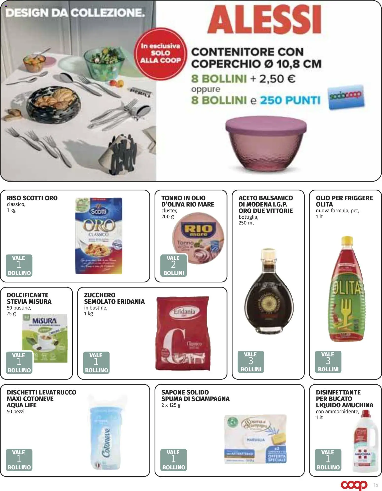Volantino COOP del 30.10.2025 | Pagina: 15 | Prodotti: Dolcificante, Riso, Olio, Contenitore
