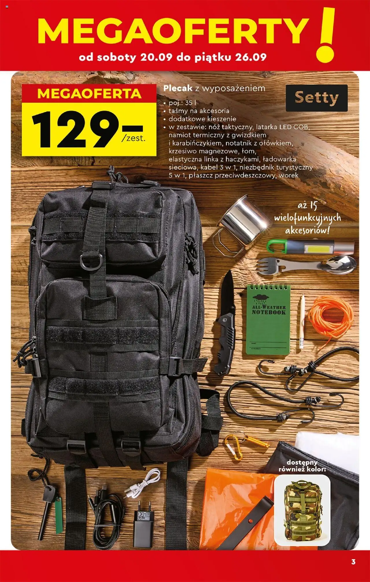 Biedronka gazetka - Hity i inspiracje od 20.09.2025 | Strona: 7 | Produkty: Płaszcz, Kabel, Ładowarka, Notebook