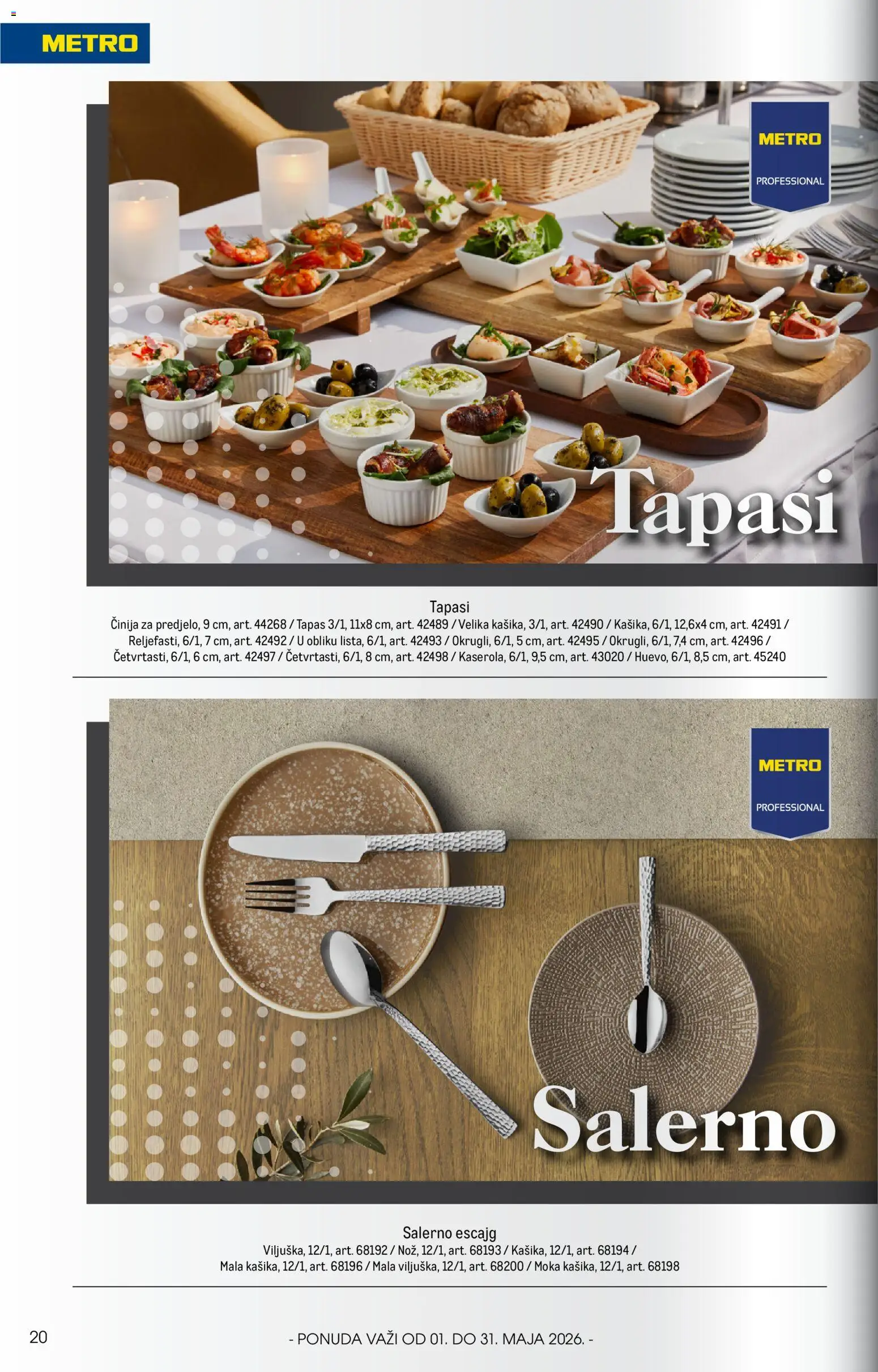 Metro katalog - važi od 01.05.2026 | Strana: 20 | Proizvode: Escajg