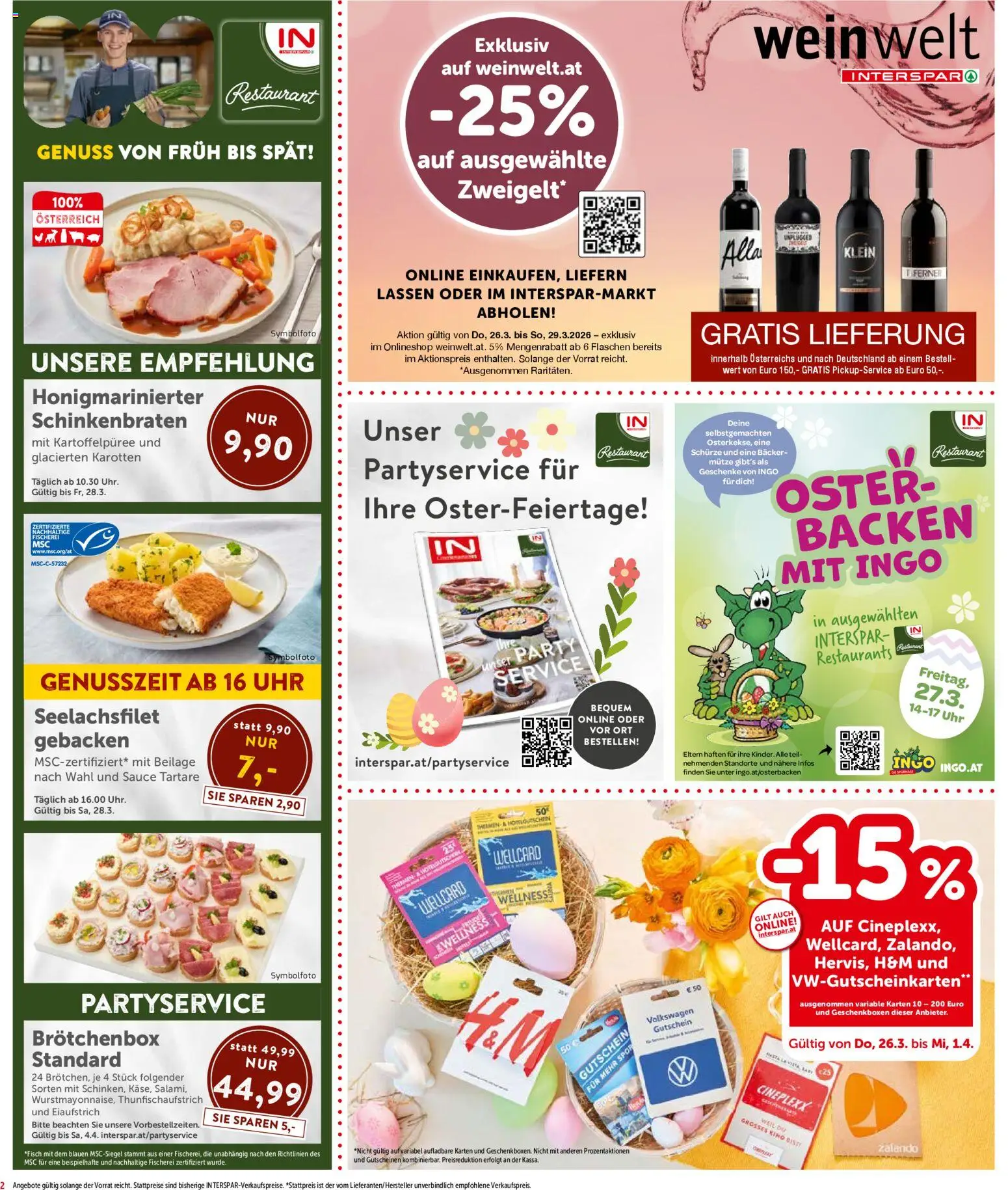 Interspar Flugblatt - Kärnten gültig ab 26.03.2026 | Seite: 2 | Produkte: Uhr