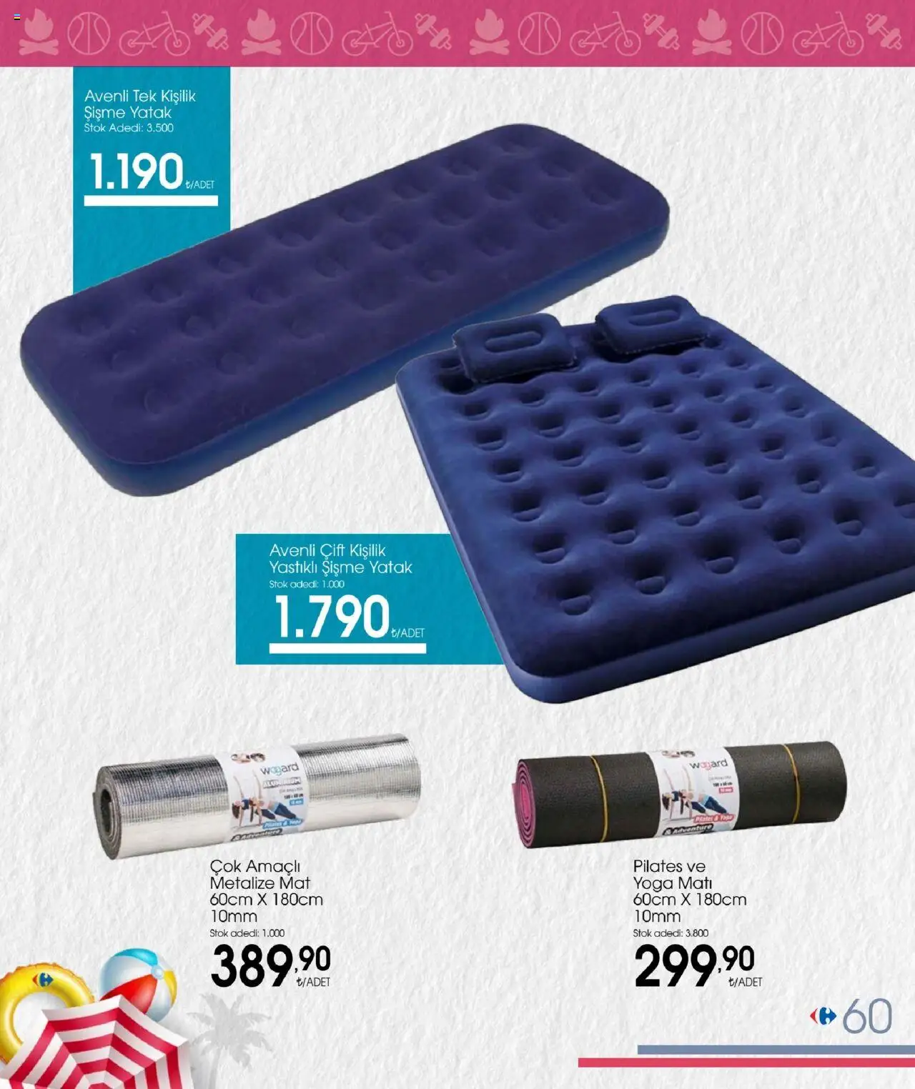 CarrefourSA - Tatil Katalogu  - 02.06.2025 tarihinden itibaren geçerlidir | Sayfa: 60 | Ürünler: Yatak