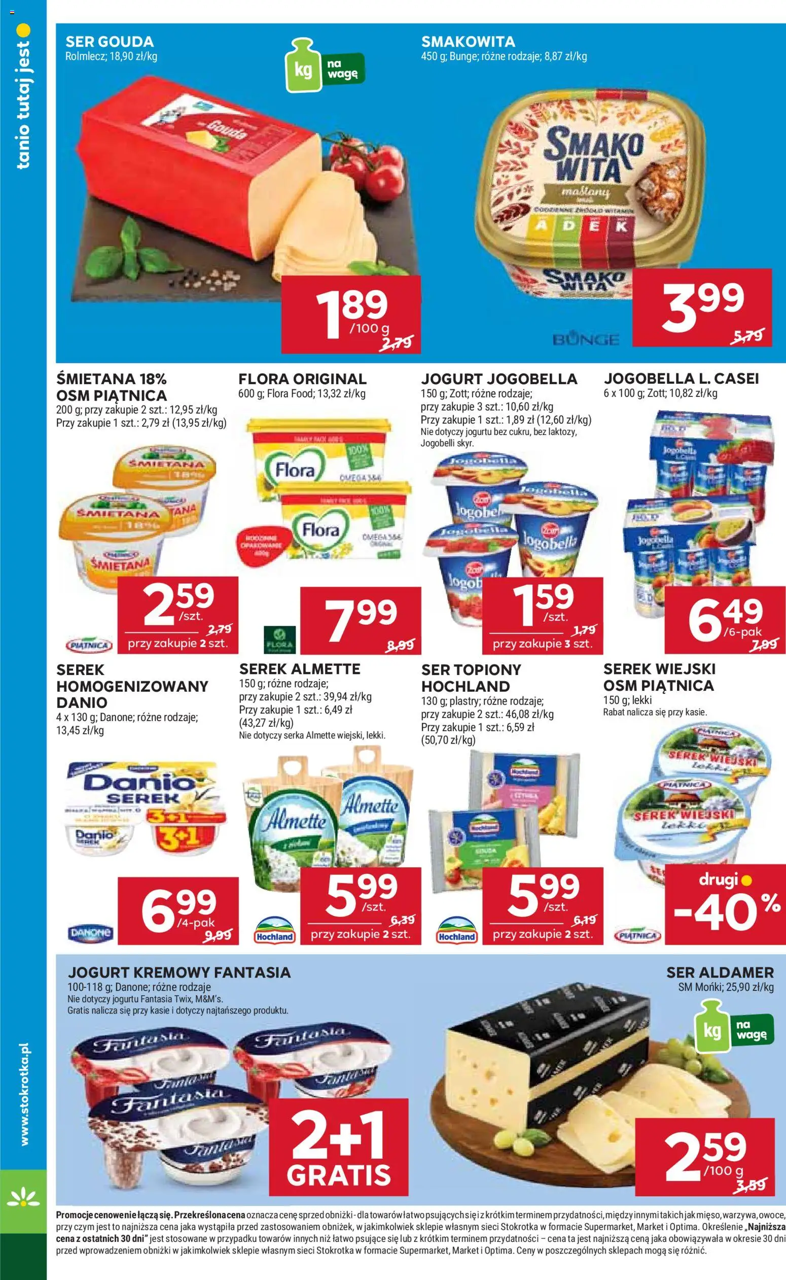 Stokrotka Gazetka od 08.01.2026 | Strona: 12 | Produkty: Serek, Stokrotka, Jogurt, Ser gouda