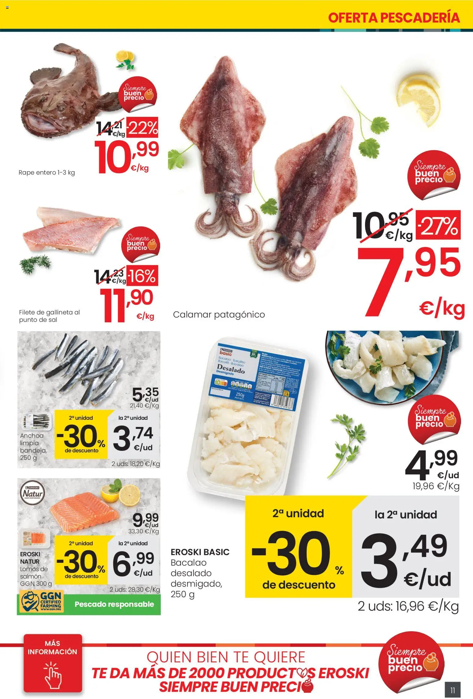 Eroski - Center │ válido desde el 05.01.2026 | Página: 11 | Productos: Pescado, Té, Filete, Anchoa