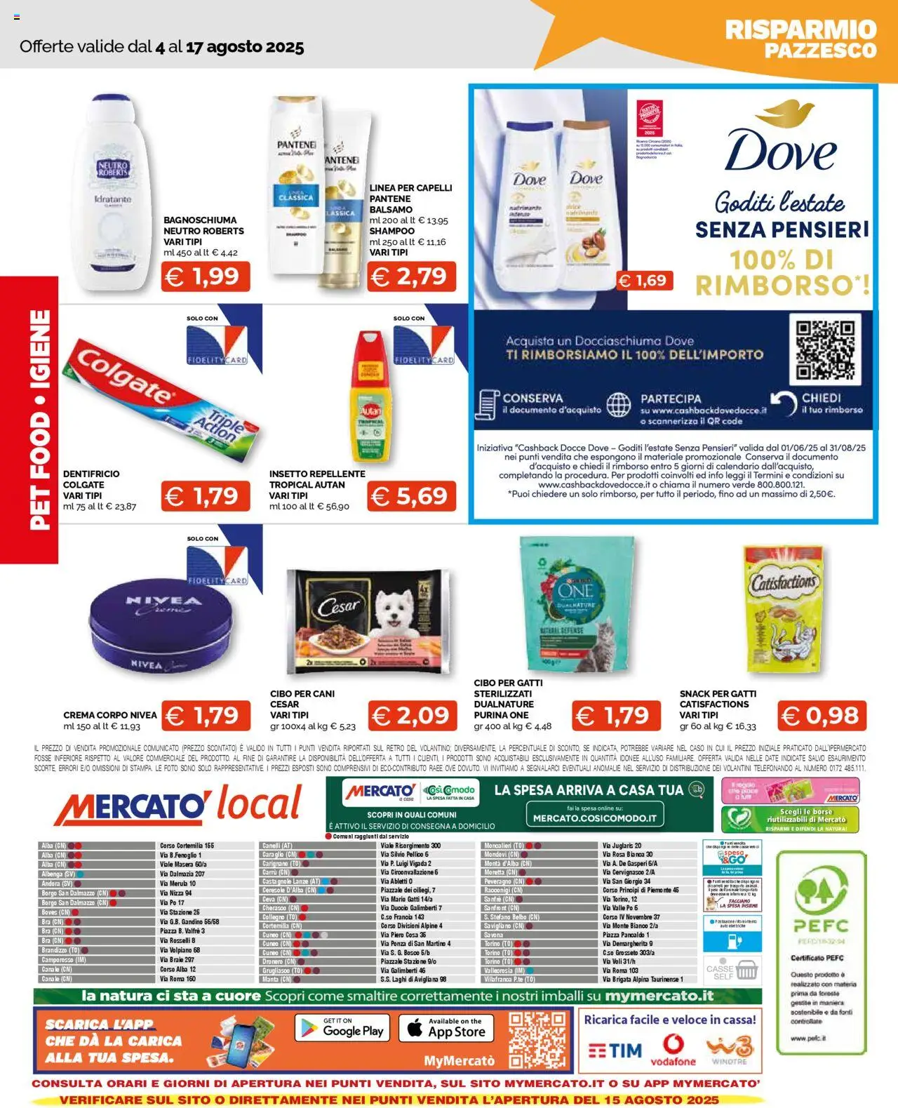 Volantino Mercatò del 04.08.2025 | Pagina: 12 | Prodotti: Balsamo, Bagnoschiuma, Dentifricio, The