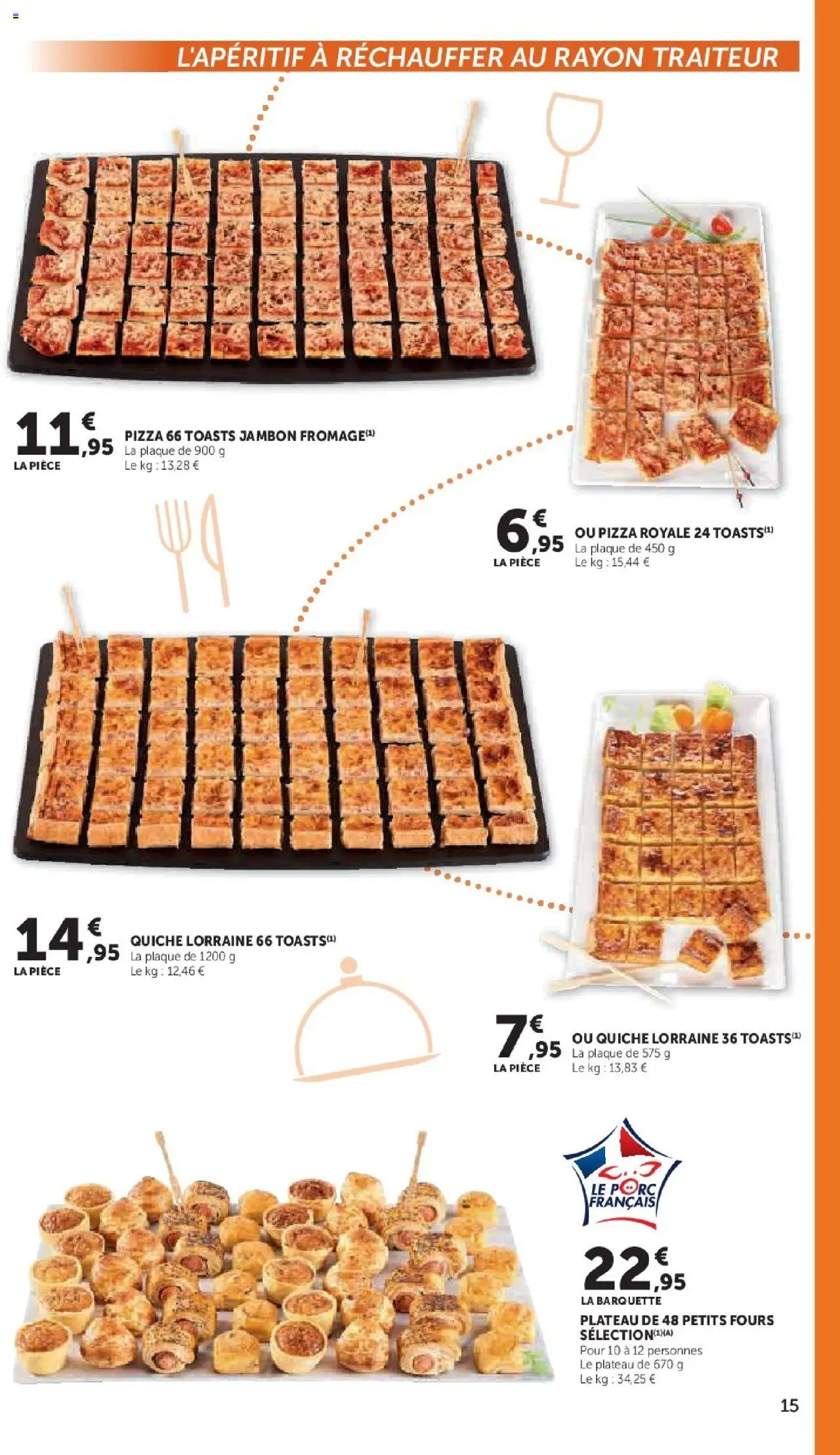 {H1} | Page: 15 | Produits: Plateau, Jambon, Pizza, Porc
