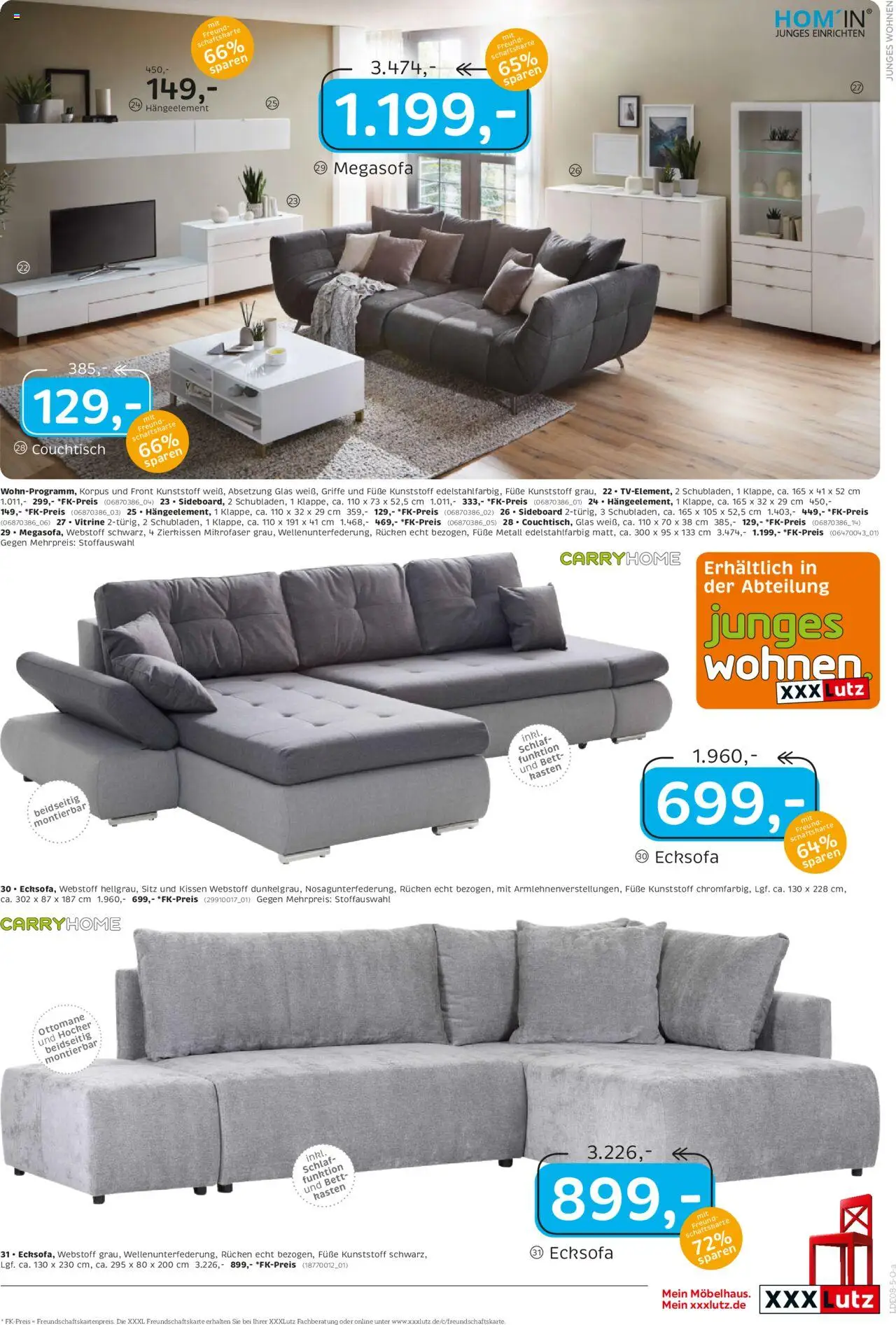 XXXL Lutz Prospekt 	 - gültig ab dem 21.07.2025 | Seite: 21 | Produkte: Hocker, Bett, Kissen, Couchtisch