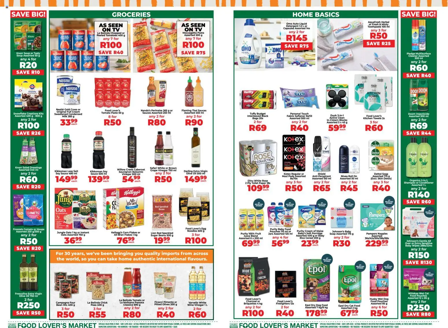 New Food Lover's Market catalogue – valid from 23.03.2026 | Page: 7 | Products: TV, Tomatoes, Fabric softener, Sauce