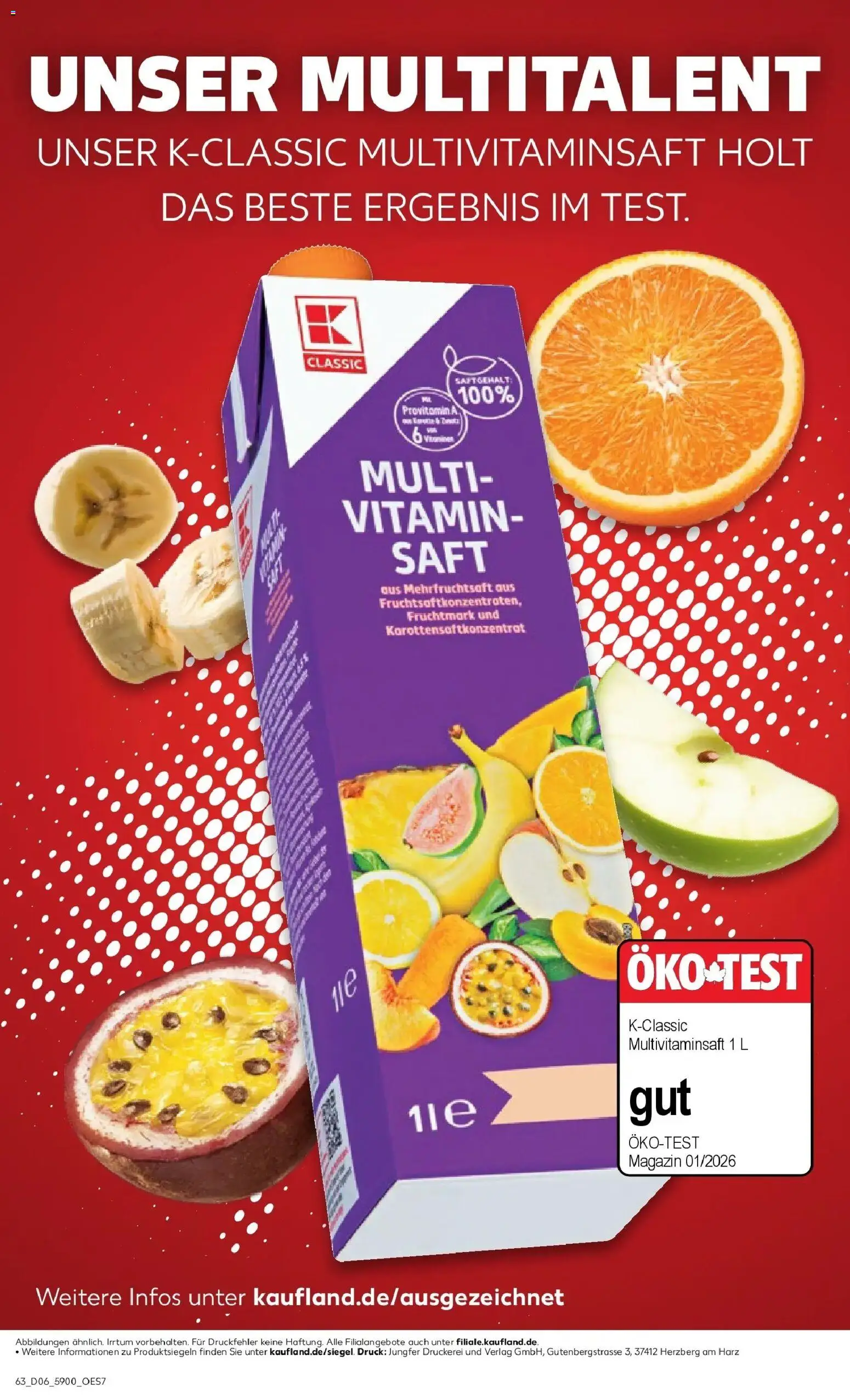 Kaufland prospekt Ilmenau	 – gültig ab 05.02.2026 | Seite: 63 | Produkte: Saft