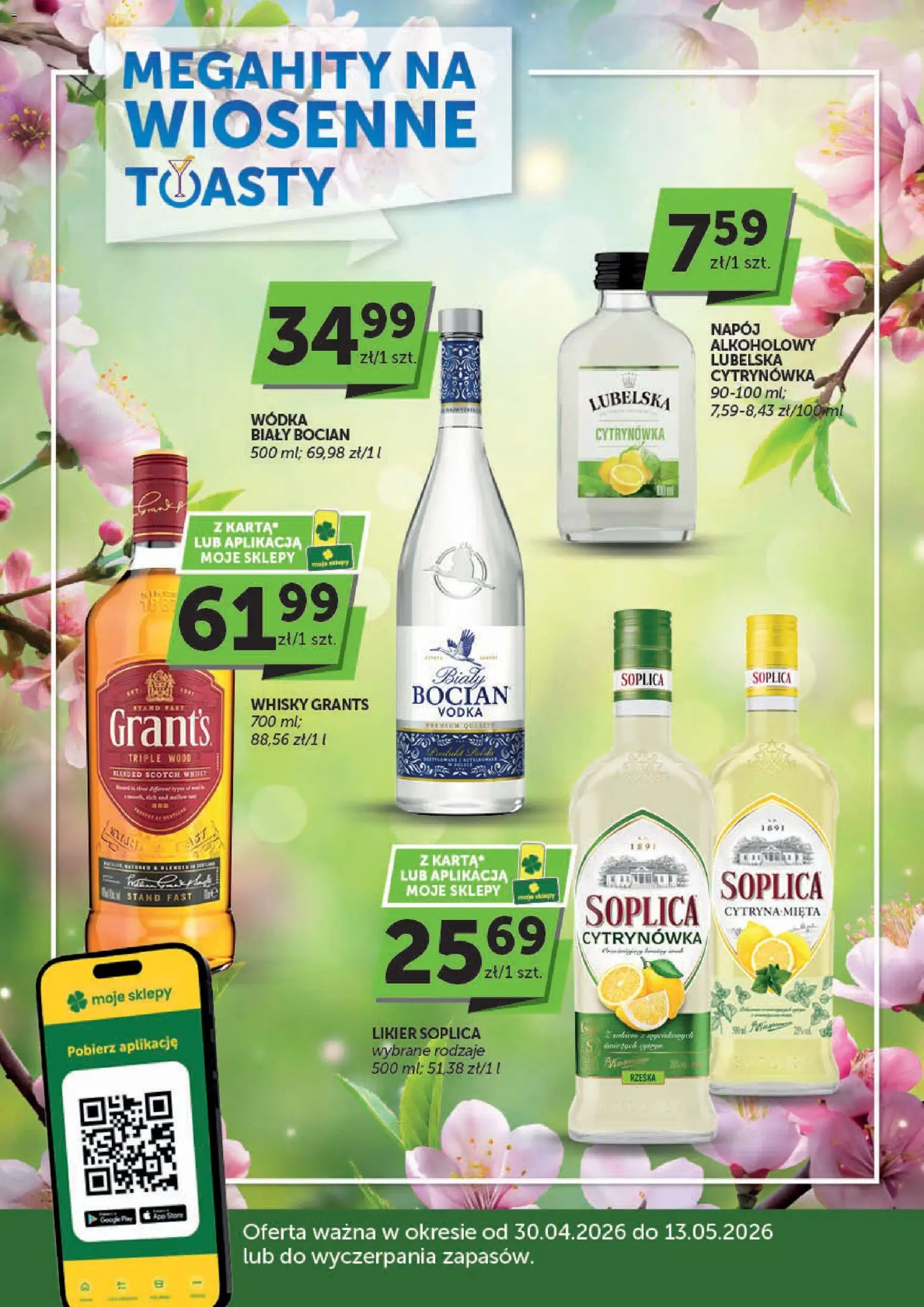 Groszek gazetka alkoholowa od 30.04.2026 | Strona: 1 | Produkty: Grant's, Vodka, Wódka, Whisky