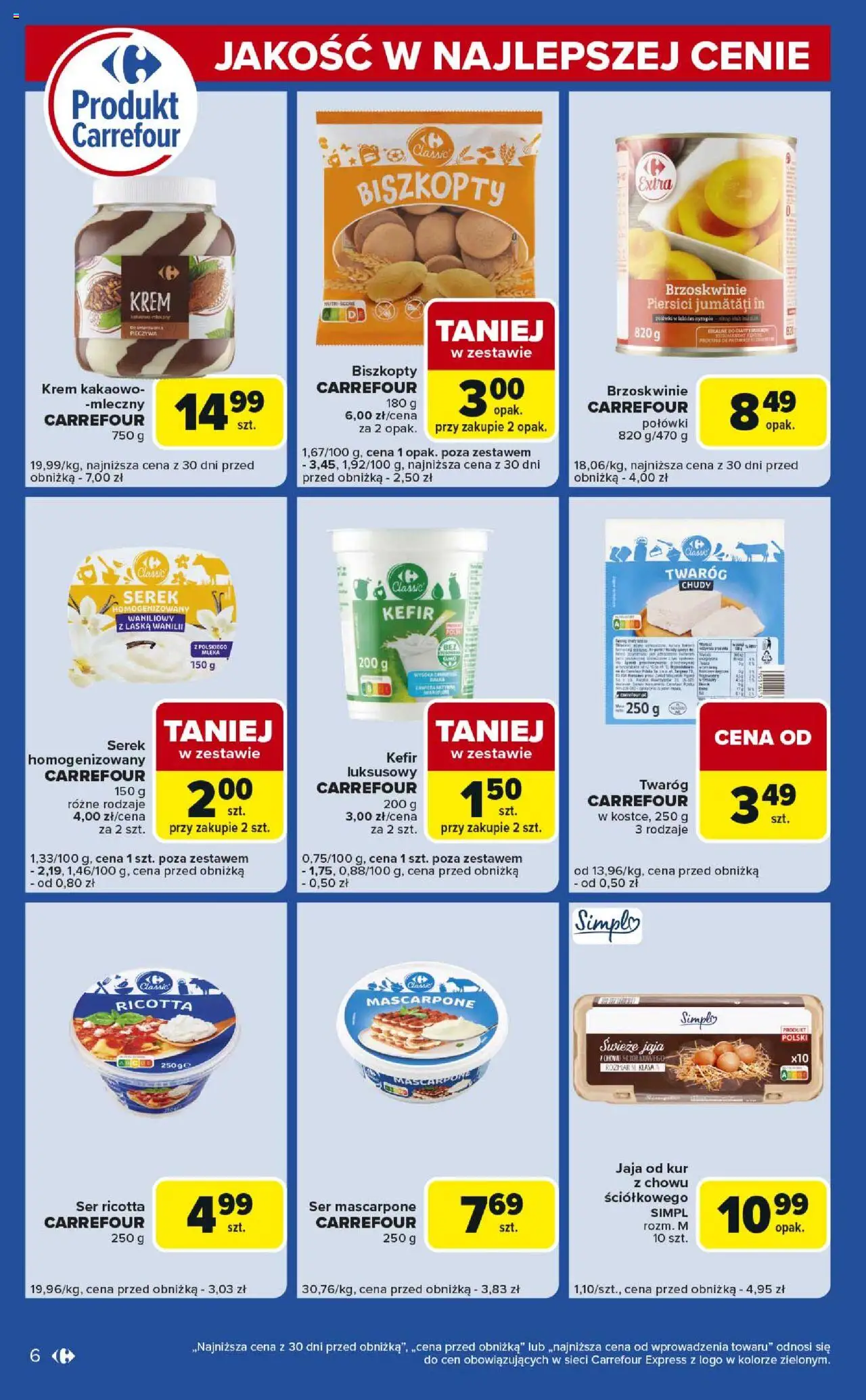Carrefour Gazetka - Express II od 19.08.2025 | Strona: 6 | Produkty: Mleka, Ser, Ser mascarpone, Krem