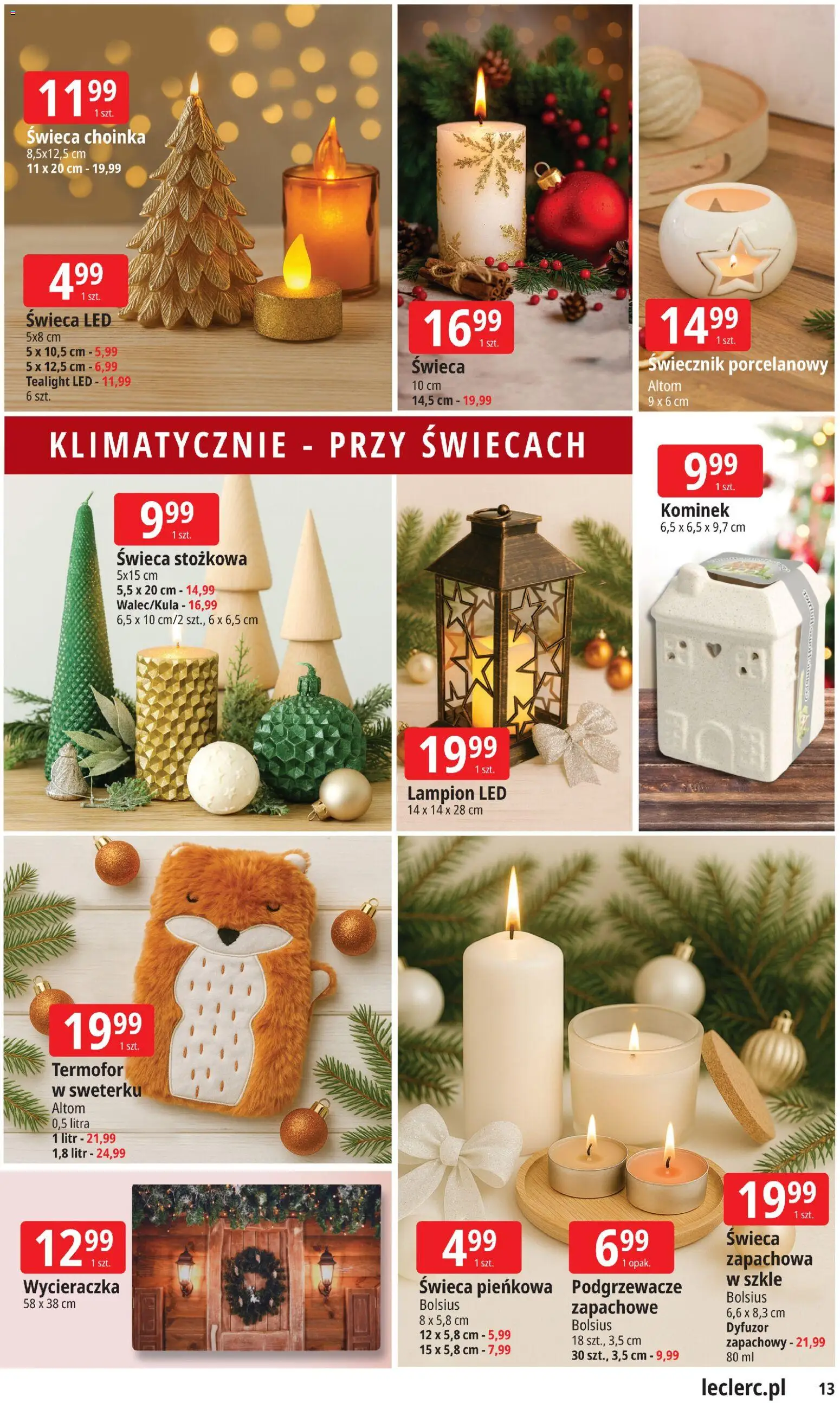 E.Leclerc Gazetka - Warszawa Jerozolimskie od 12.11.2025 | Strona: 13 | Produkty: Choinka, Wycieraczka