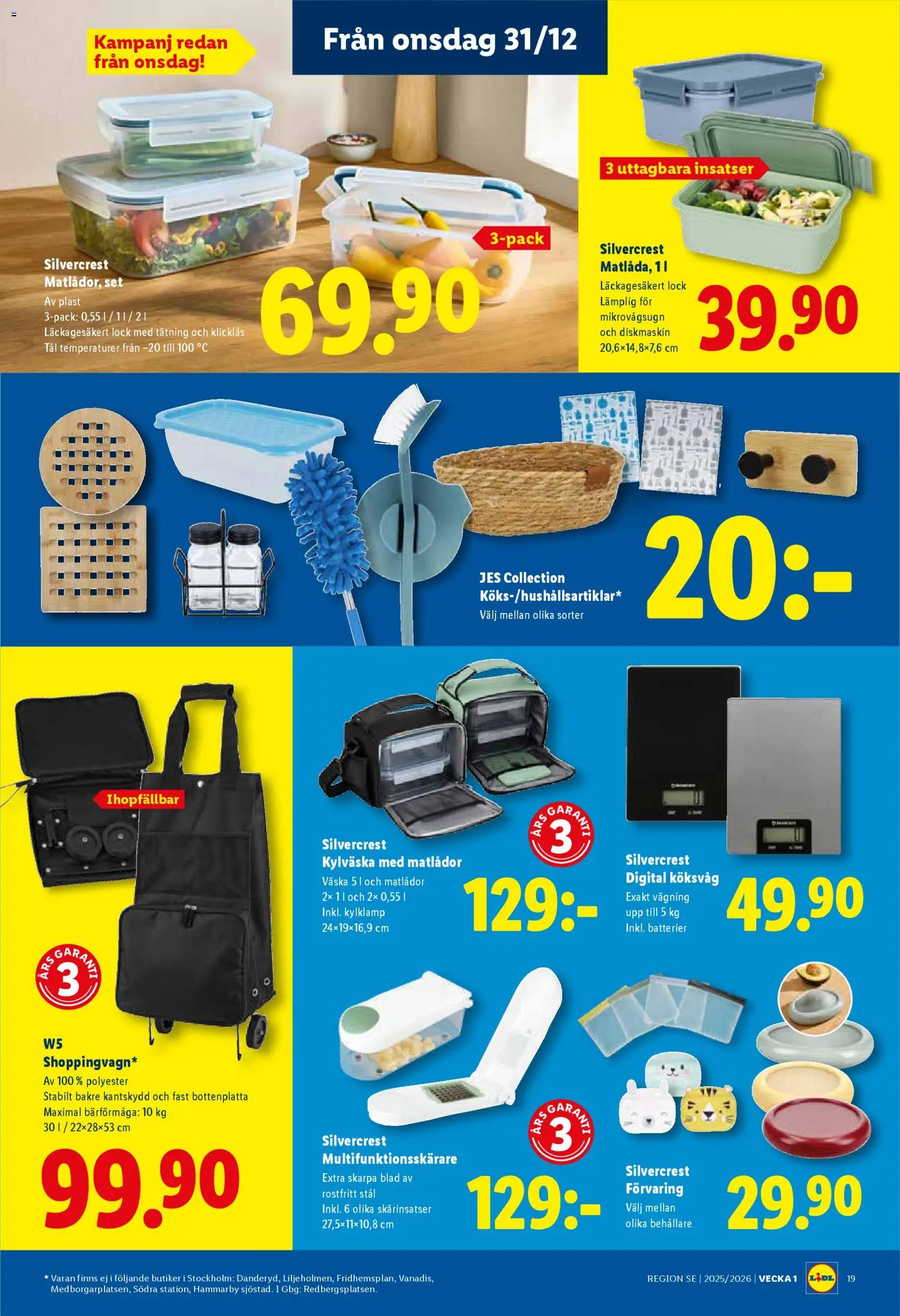 Lidl reklamblad aktuell från 29.12.2025 | Sida: 21 | Produkter: Set, Väska, Kylväska, Mikrovågsugn