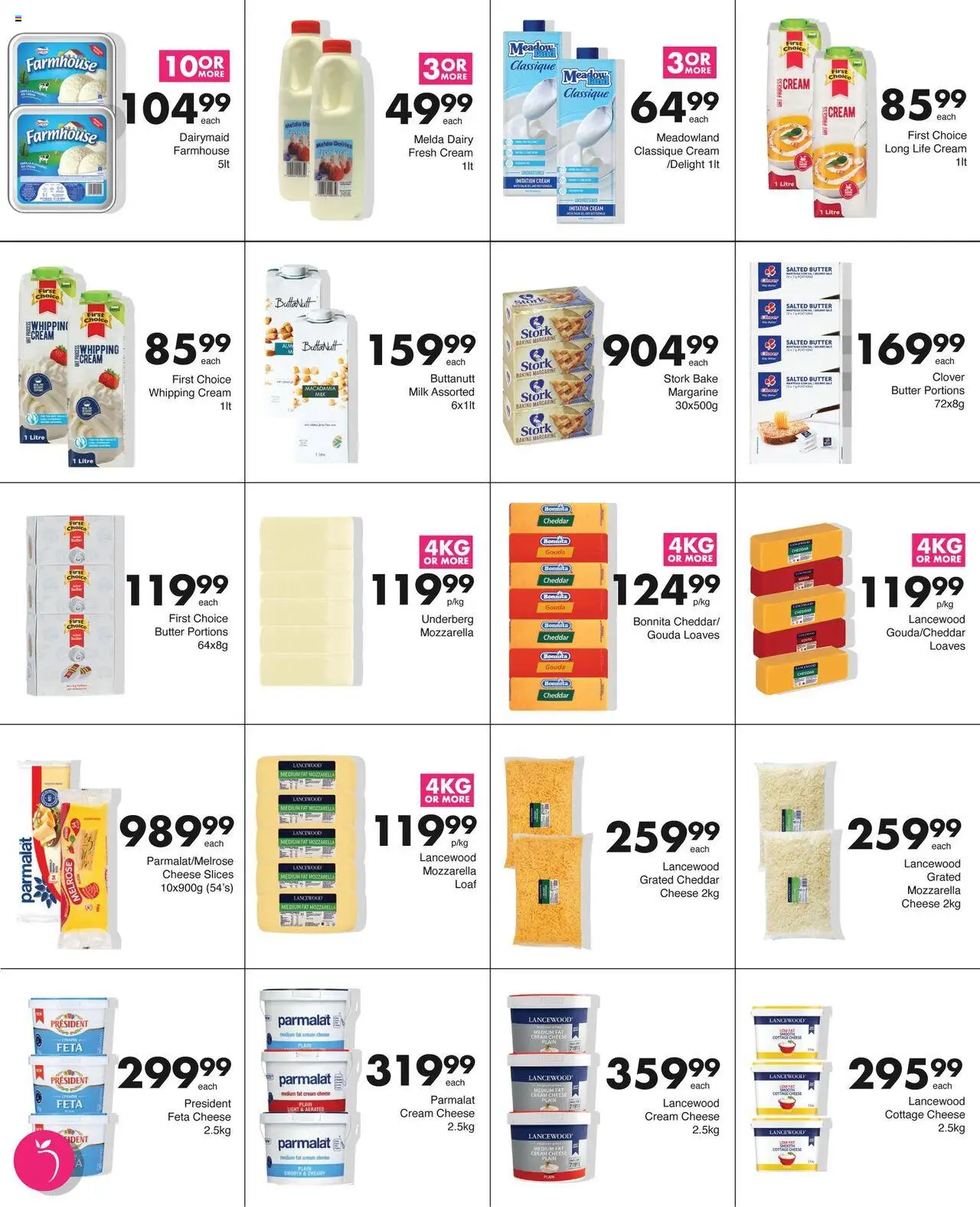 New Save catalogue – valid from 06.10.2025 | Page: 2 | Products: Butter, Cream, Cottage cheese, Peach