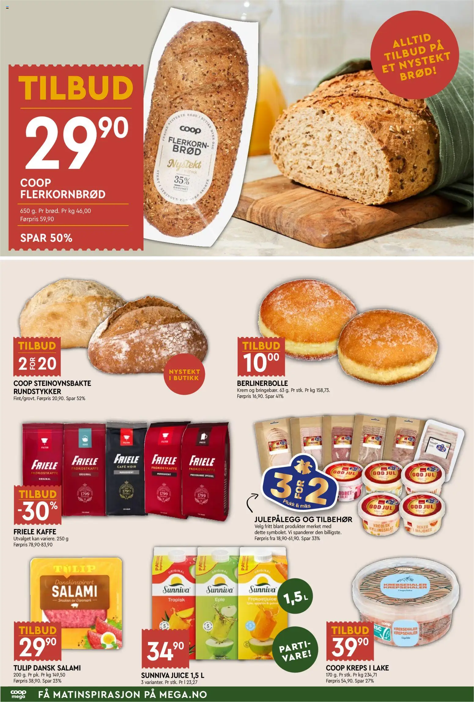 {H1} | Side: 4 | Produkter: Brød, Ovn, Reker, Mixuri salate